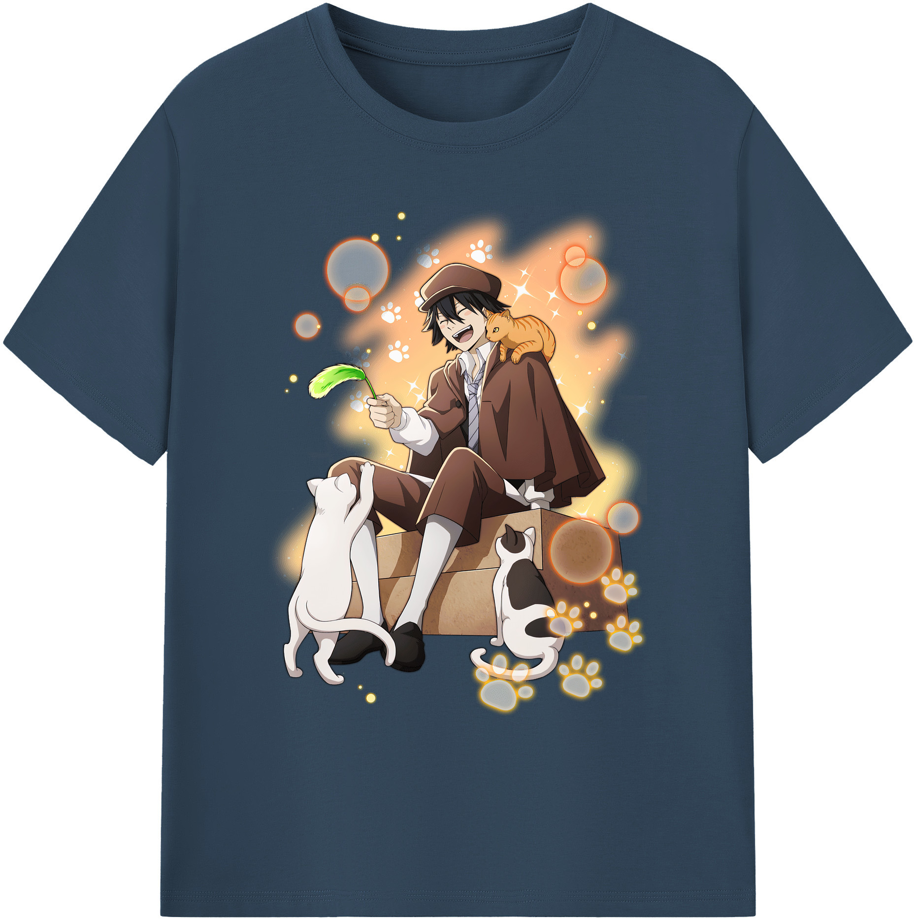 （画像用） 文豪ストレイドッグス Bungo Stray Dogs 綿100％ メンズ半袖Tシャツ｜肌触りやわらか＆通気性