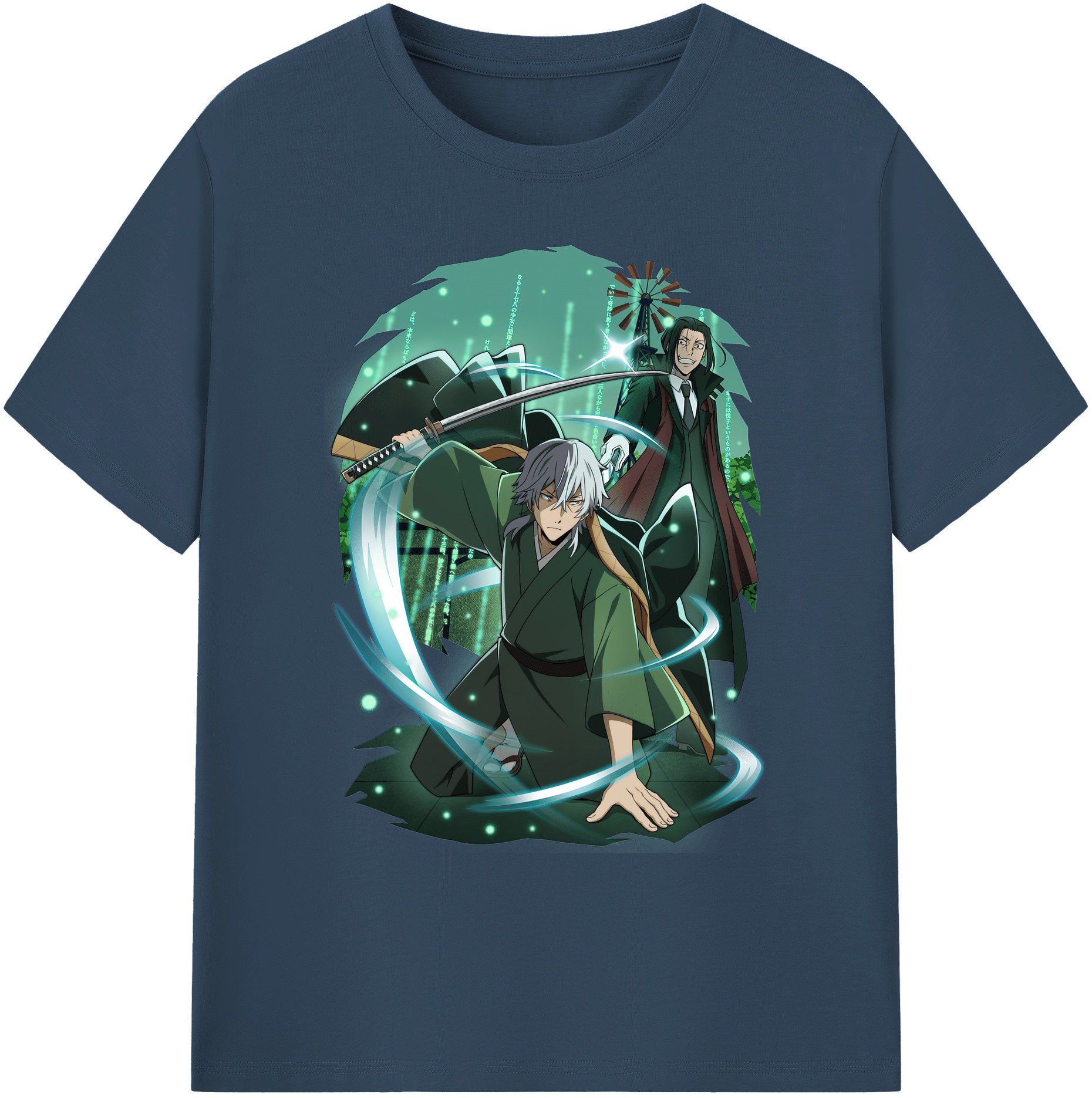 （画像用） 文豪ストレイドッグス Bungo Stray Dogs 綿100％ メンズ半袖Tシャツ｜肌触りやわらか＆通気性