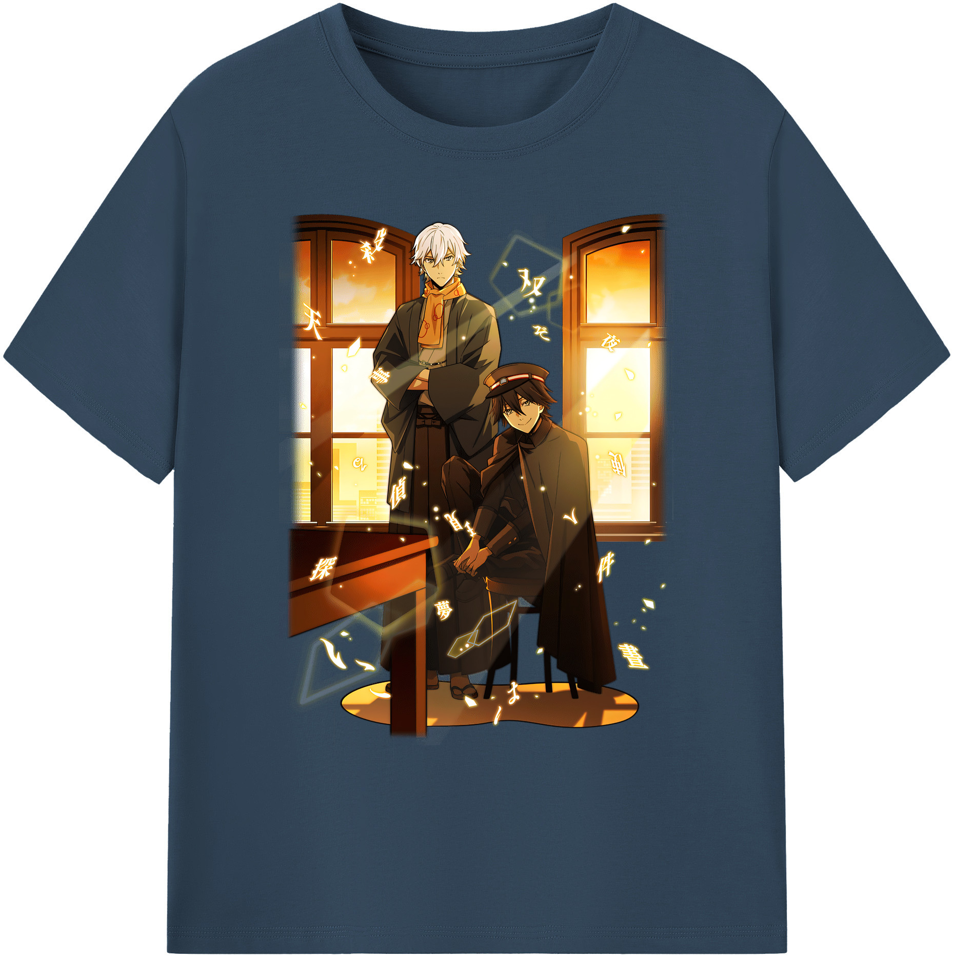 （画像用） 文豪ストレイドッグス Bungo Stray Dogs 綿100％ メンズ半袖Tシャツ｜肌触りやわらか＆通気性