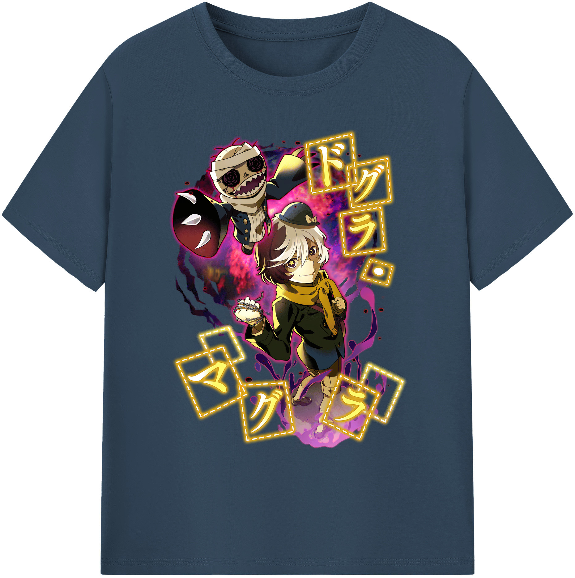 （画像用） 文豪ストレイドッグス Bungo Stray Dogs 綿100％ メンズ半袖Tシャツ｜肌触りやわらか＆通気性