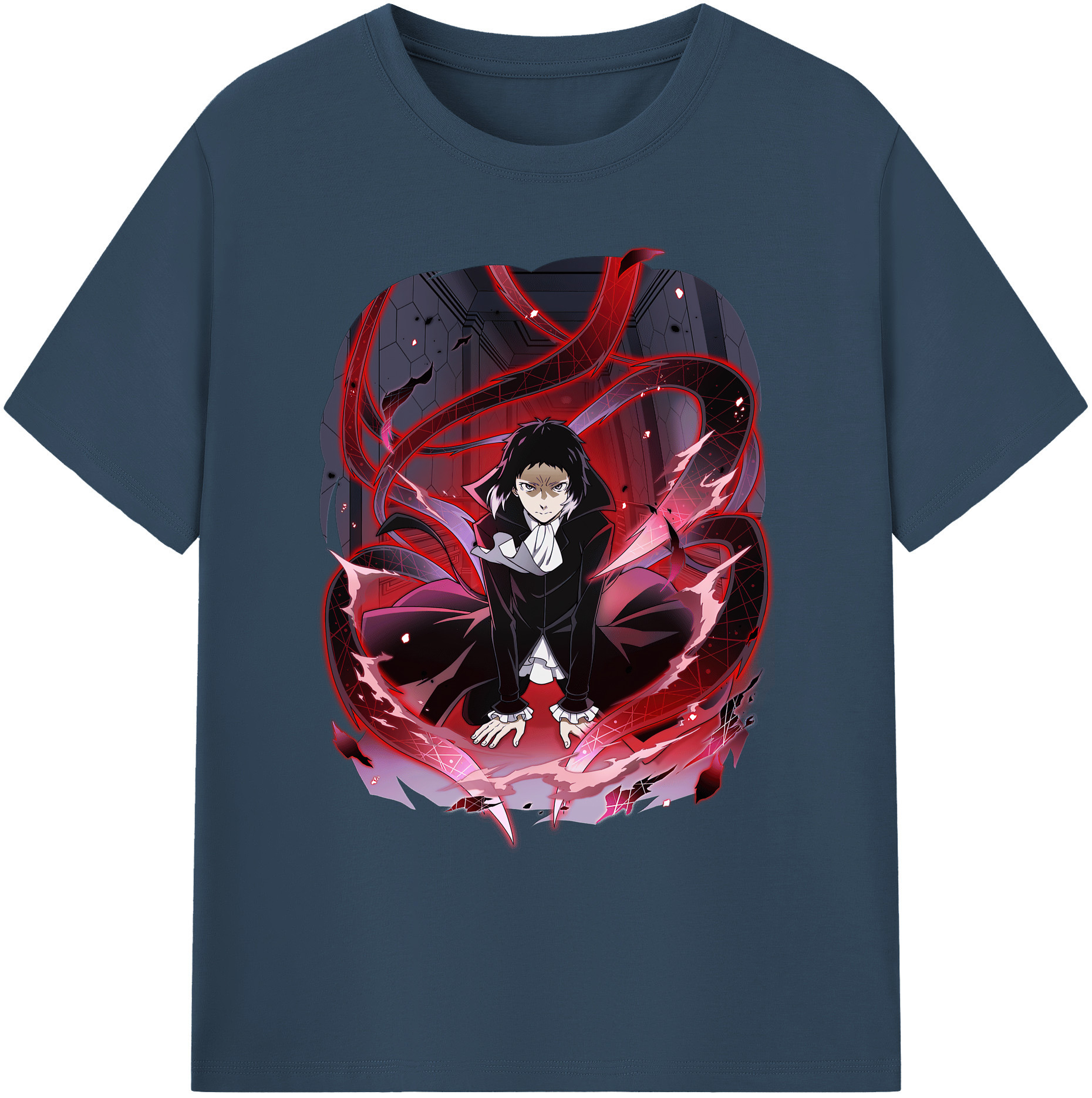 （画像用） 文豪ストレイドッグス Bungo Stray Dogs 綿100％ メンズ半袖Tシャツ｜肌触りやわらか＆通気性