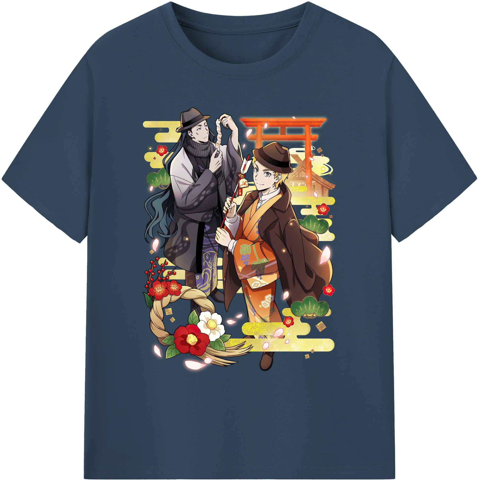 （画像用） 文豪ストレイドッグス Bungo Stray Dogs 綿100％ メンズ半袖Tシャツ｜肌触りやわらか＆通気性