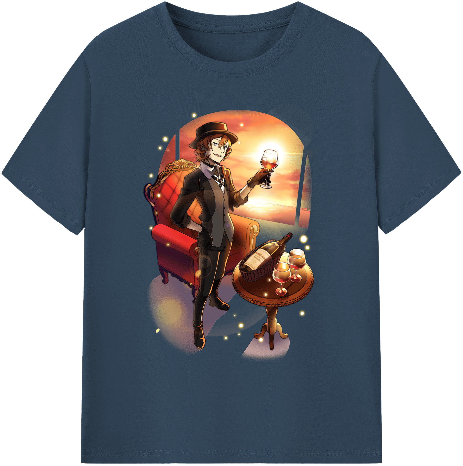 （画像用） 文豪ストレイドッグス Bungo Stray Dogs 綿100％ メンズ半袖Tシャツ｜肌触りやわらか＆通気性