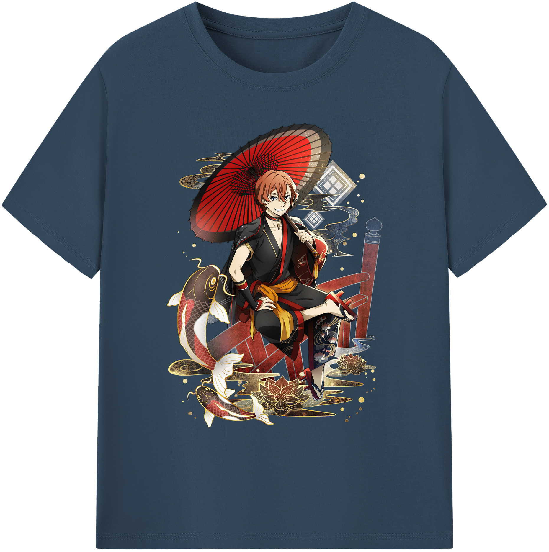 （画像用） 文豪ストレイドッグス Bungo Stray Dogs 綿100％ メンズ半袖Tシャツ｜肌触りやわらか＆通気性
