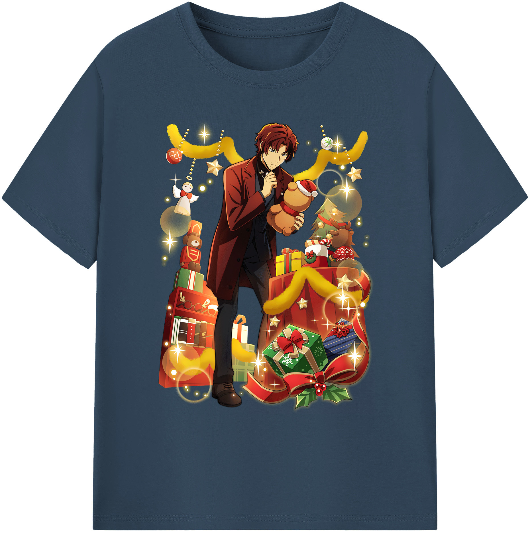 （画像用） 文豪ストレイドッグス Bungo Stray Dogs 綿100％ メンズ半袖Tシャツ｜肌触りやわらか＆通気性