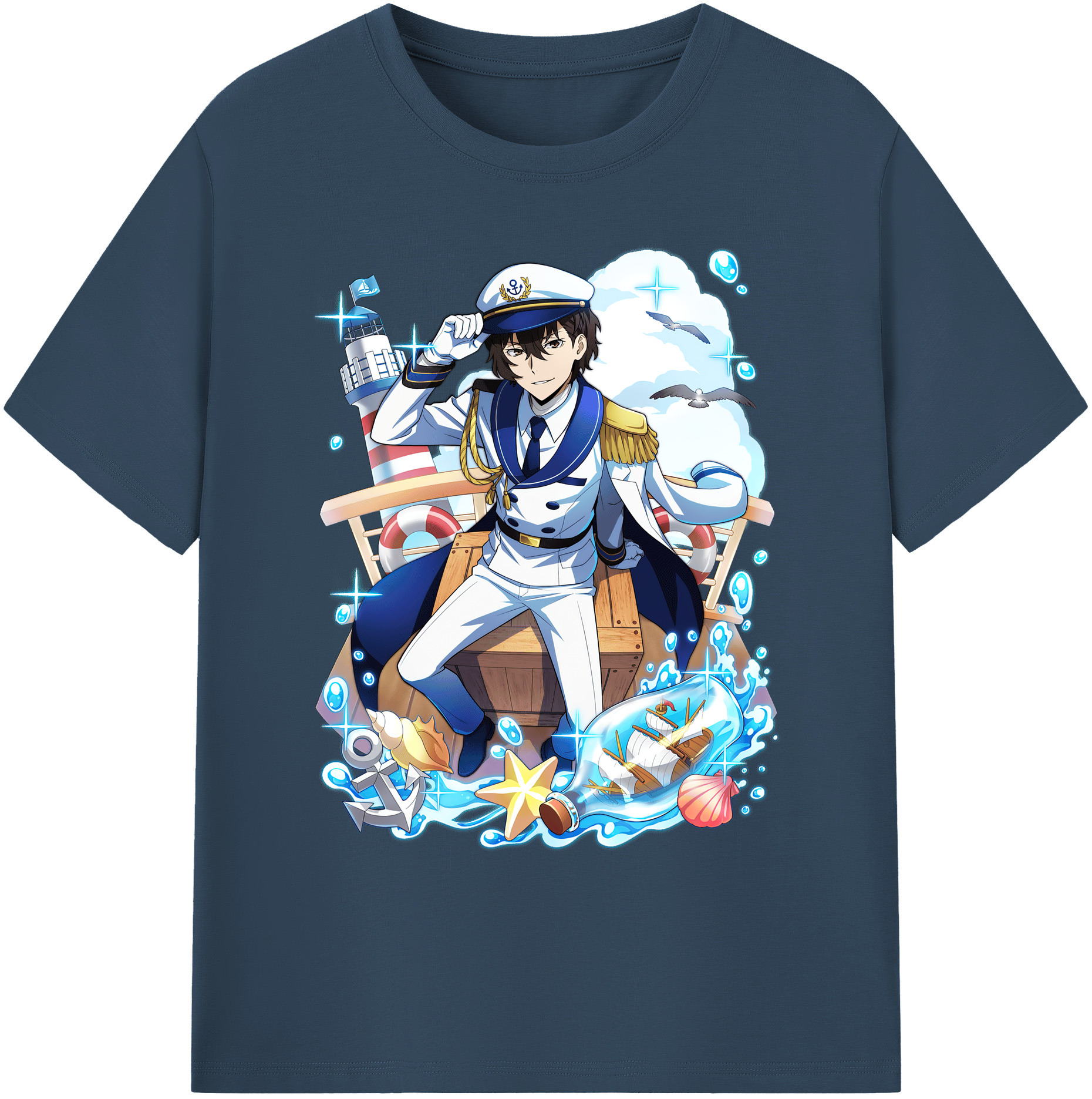 文豪ストレイドッグス Bungo Stray Dogs 綿100％ メンズ半袖Tシャツ｜肌触りやわらか＆通気性