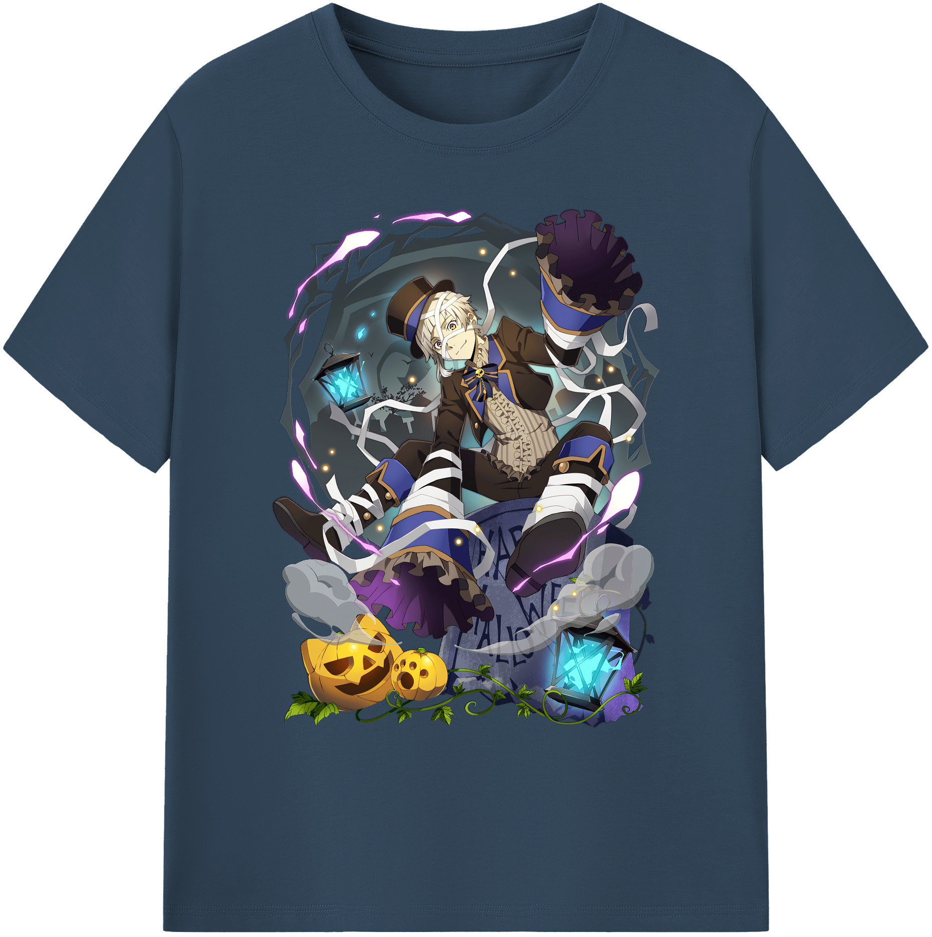 （画像用） 文豪ストレイドッグス Bungo Stray Dogs 綿100％ メンズ半袖Tシャツ｜肌触りやわらか＆通気性