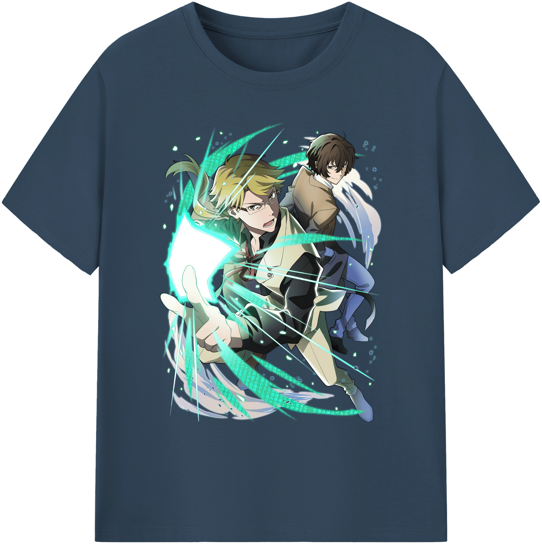（画像用） 文豪ストレイドッグス Bungo Stray Dogs 綿100％ メンズ半袖Tシャツ｜肌触りやわらか＆通気性