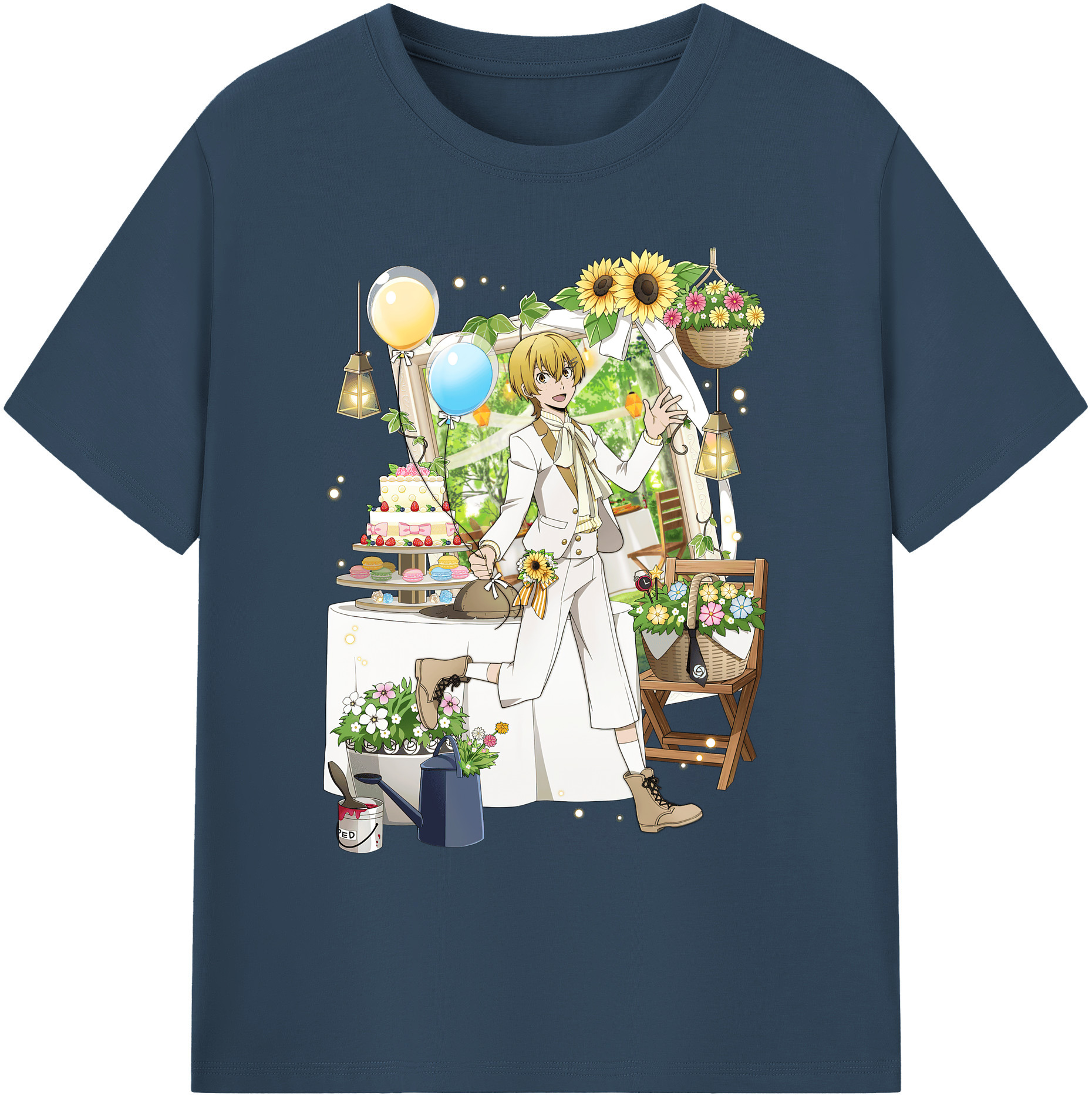 文豪ストレイドッグス Bungo Stray Dogs 綿100％ メンズ半袖Tシャツ｜肌触りやわらか＆通気性