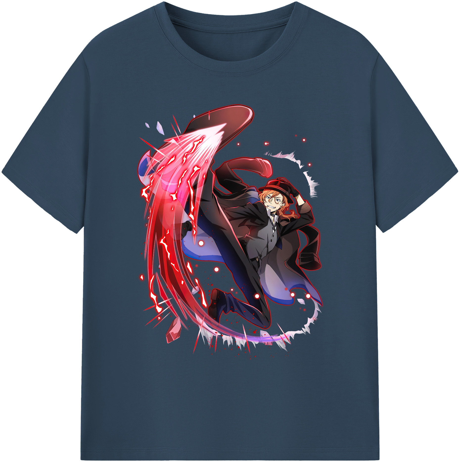 （画像用） 文豪ストレイドッグス Bungo Stray Dogs 綿100％ メンズ半袖Tシャツ｜肌触りやわらか＆通気性