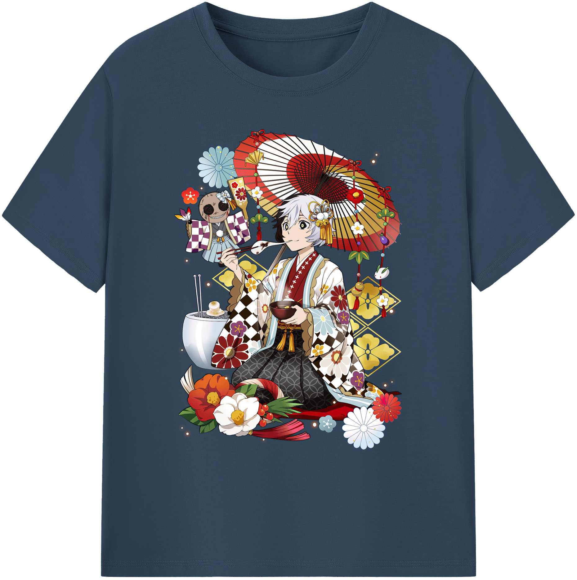 （画像用） 文豪ストレイドッグス Bungo Stray Dogs 綿100％ メンズ半袖Tシャツ｜肌触りやわらか＆通気性