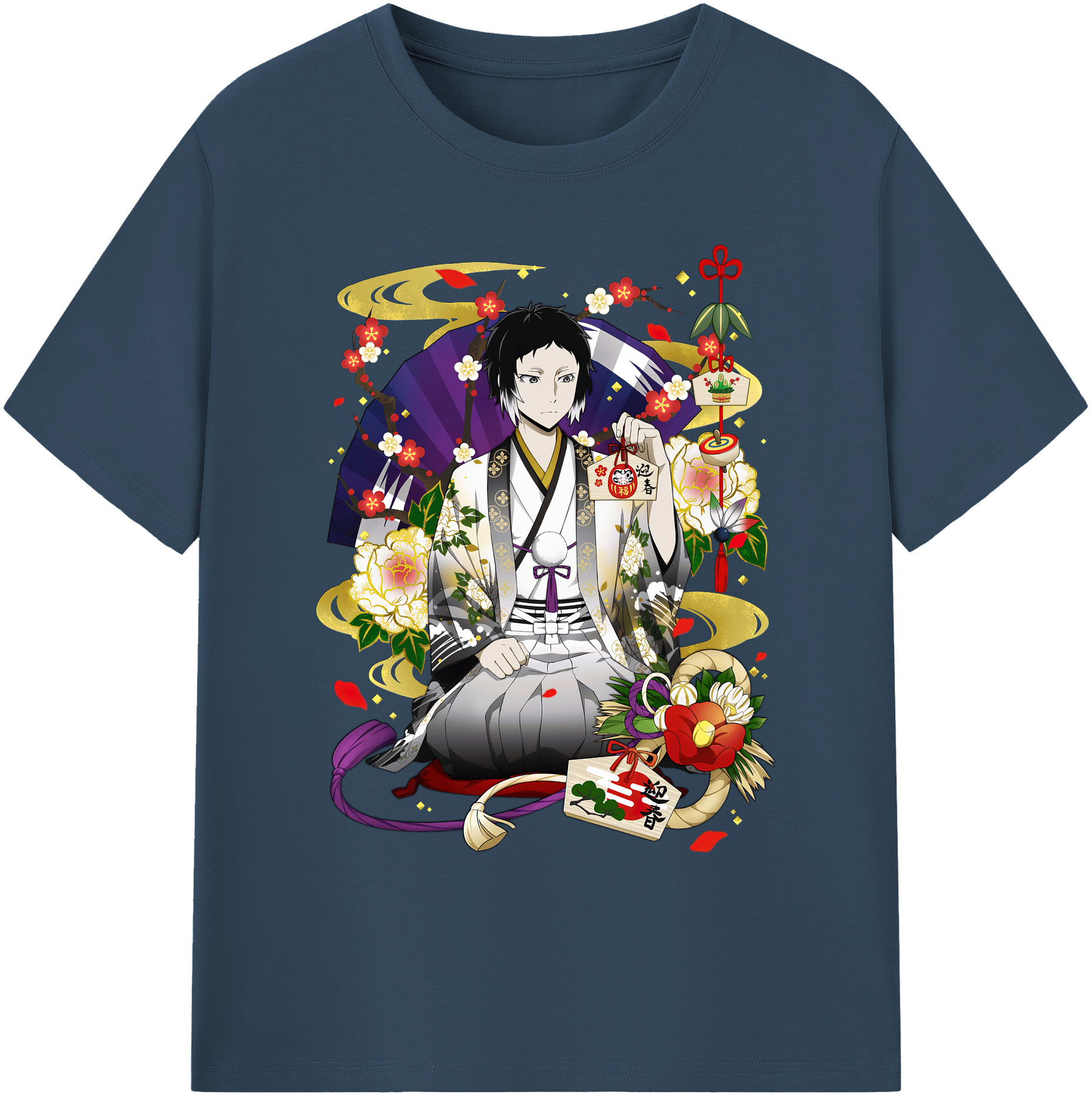 （画像用） 文豪ストレイドッグス Bungo Stray Dogs 綿100％ メンズ半袖Tシャツ｜肌触りやわらか＆通気性
