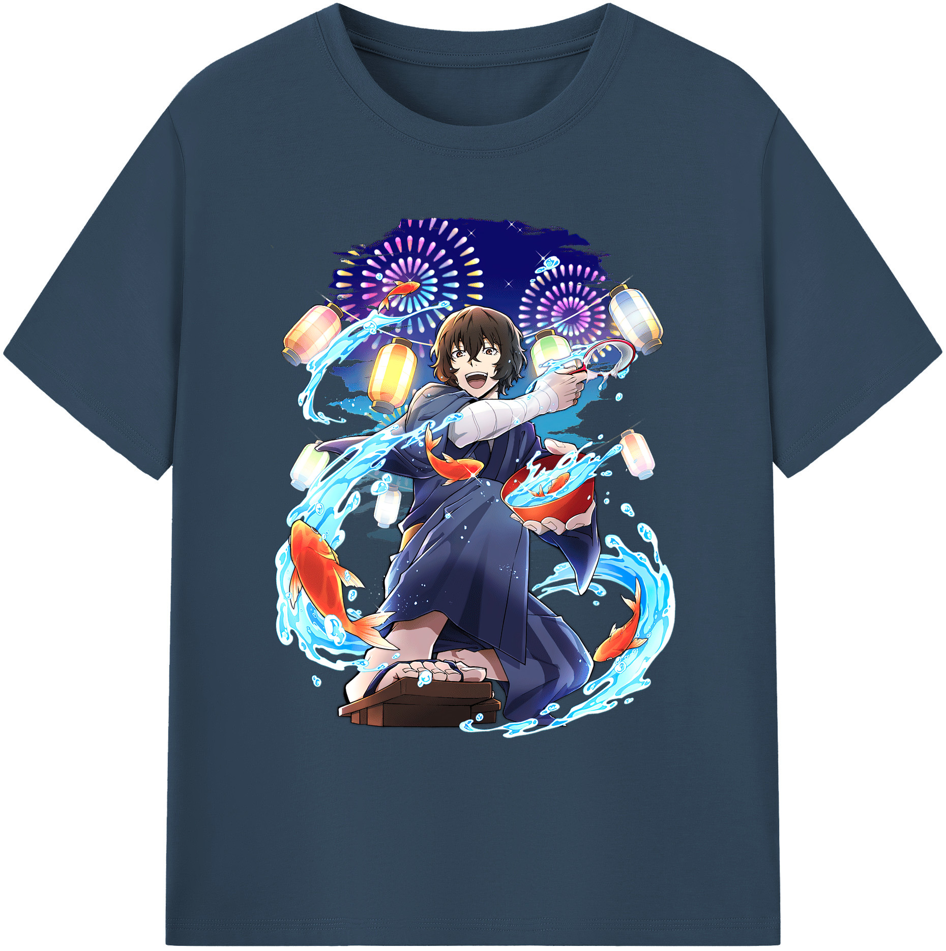 （画像用） 文豪ストレイドッグス Bungo Stray Dogs 綿100％ メンズ半袖Tシャツ｜肌触りやわらか＆通気性
