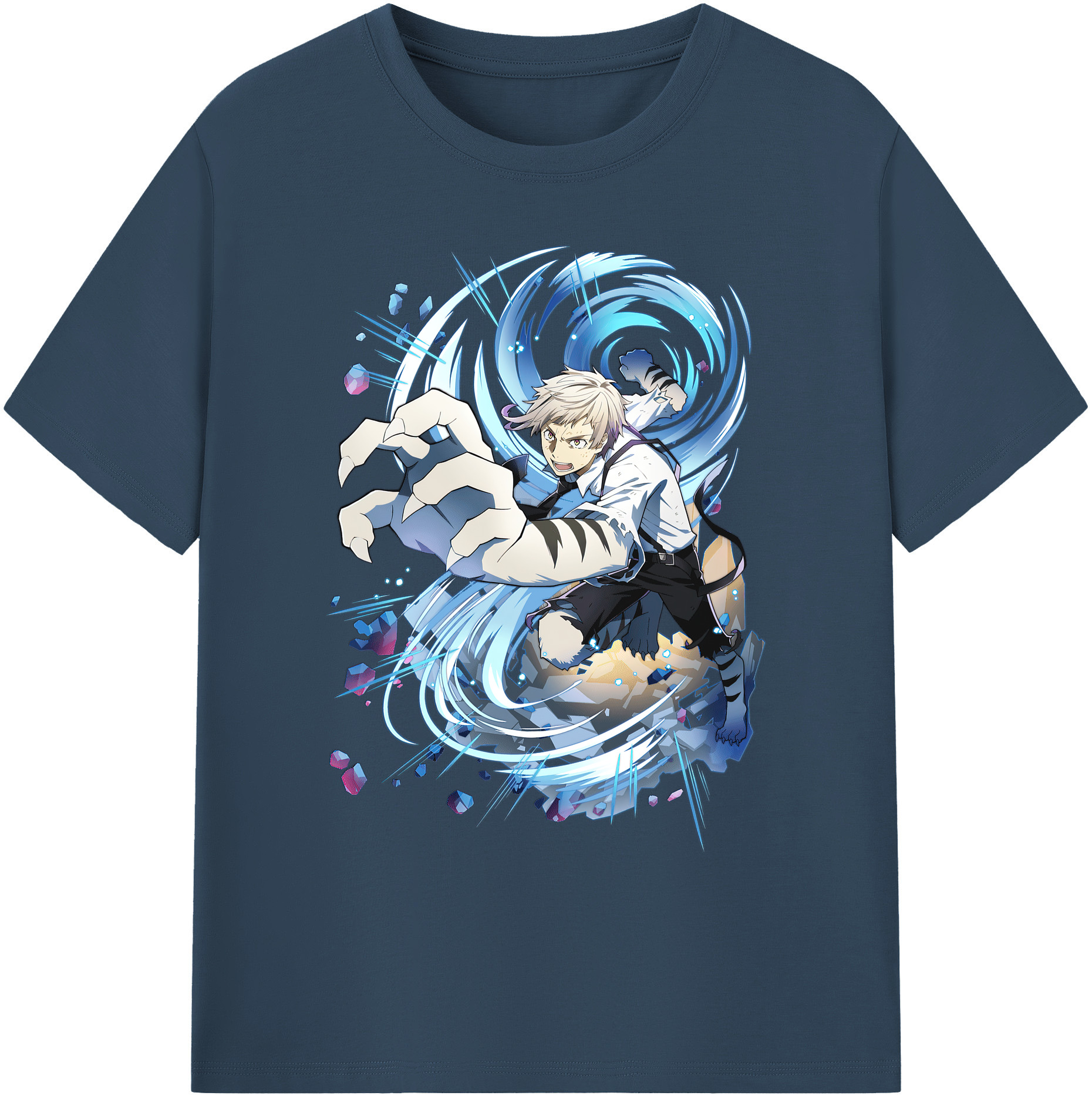 （画像用） 文豪ストレイドッグス Bungo Stray Dogs 綿100％ メンズ半袖Tシャツ｜肌触りやわらか＆通気性