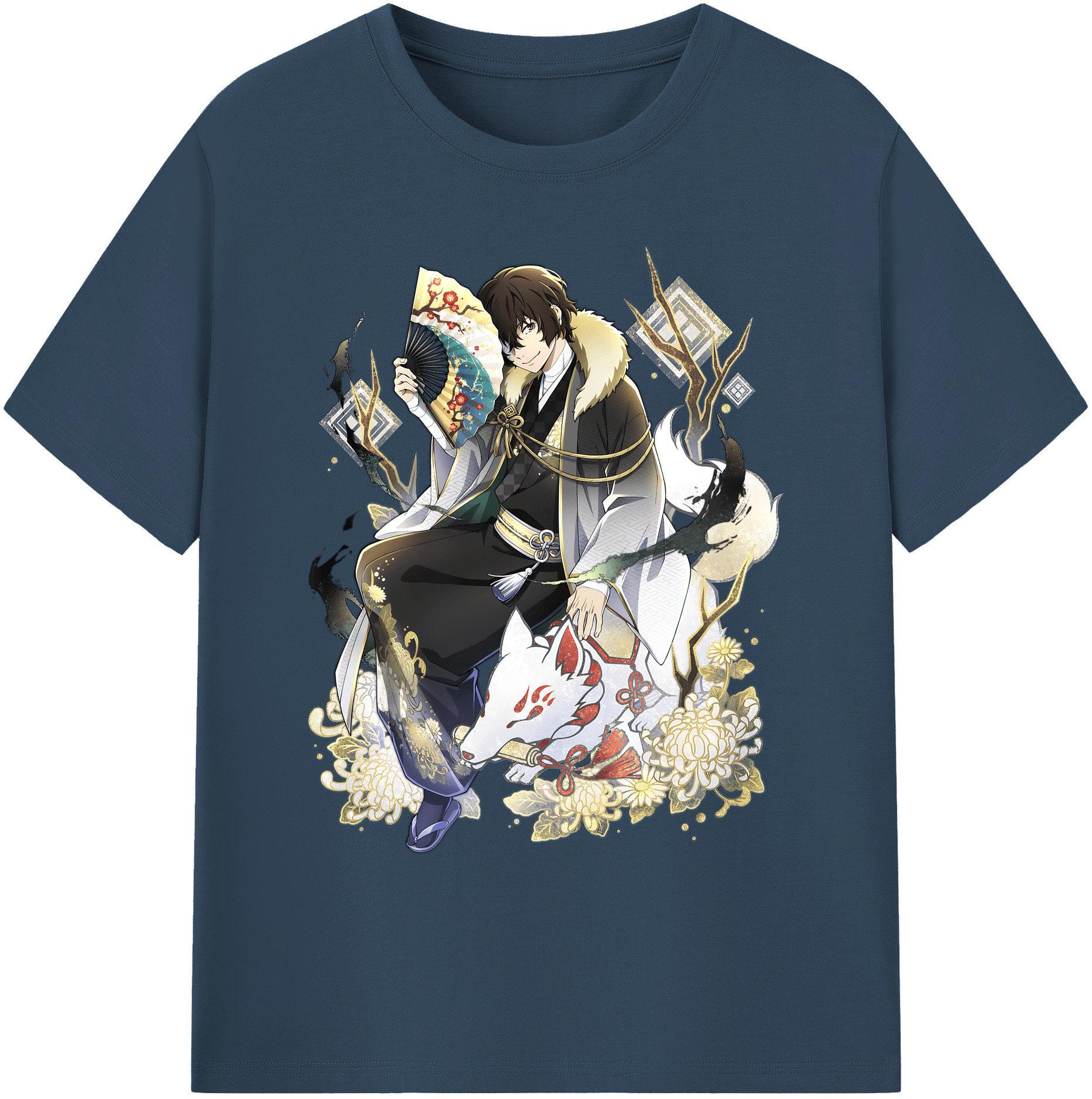 （画像用） 文豪ストレイドッグス Bungo Stray Dogs 綿100％ メンズ半袖Tシャツ｜肌触りやわらか＆通気性