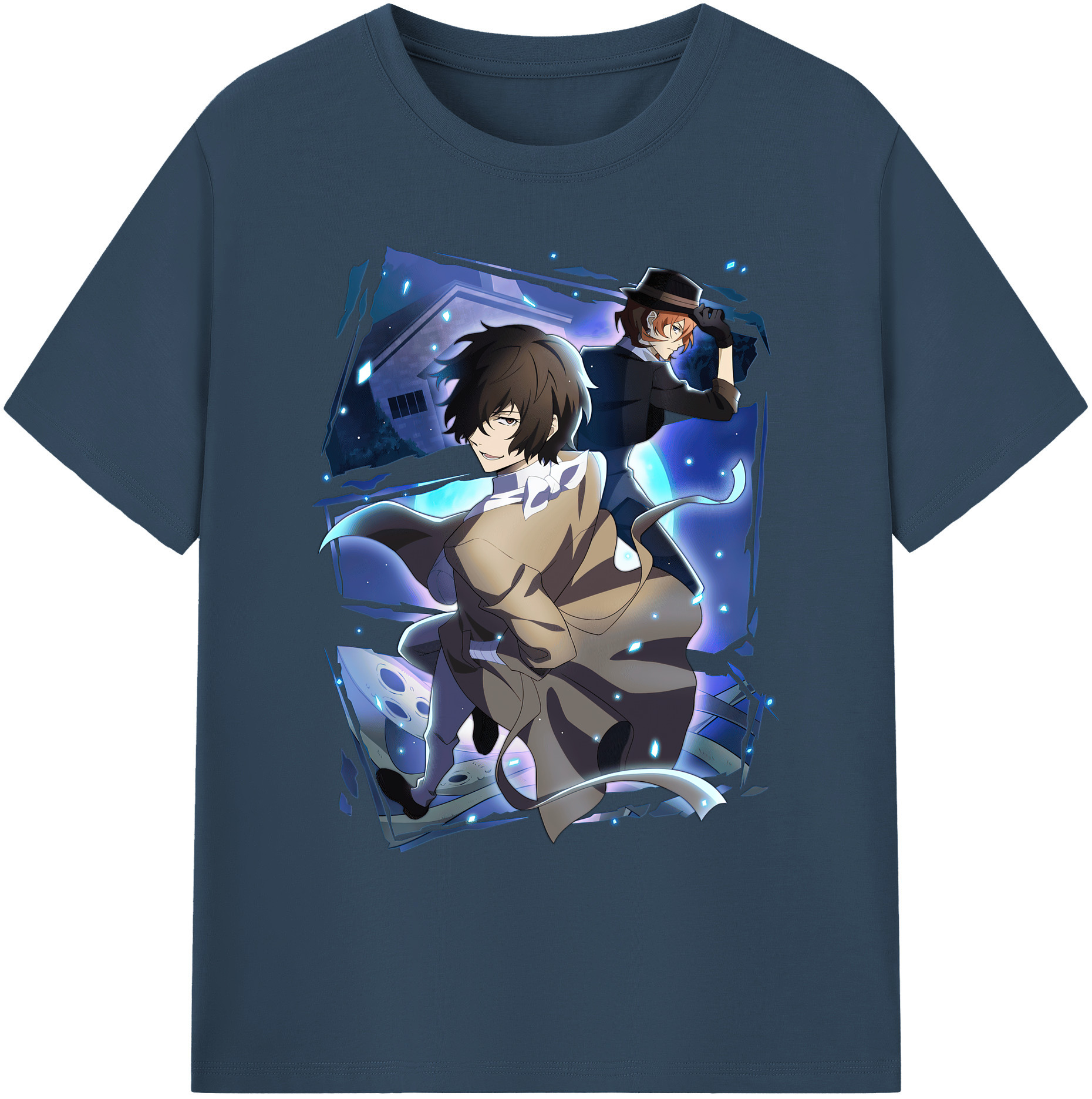 （画像用） 文豪ストレイドッグス Bungo Stray Dogs 綿100％ メンズ半袖Tシャツ｜肌触りやわらか＆通気性