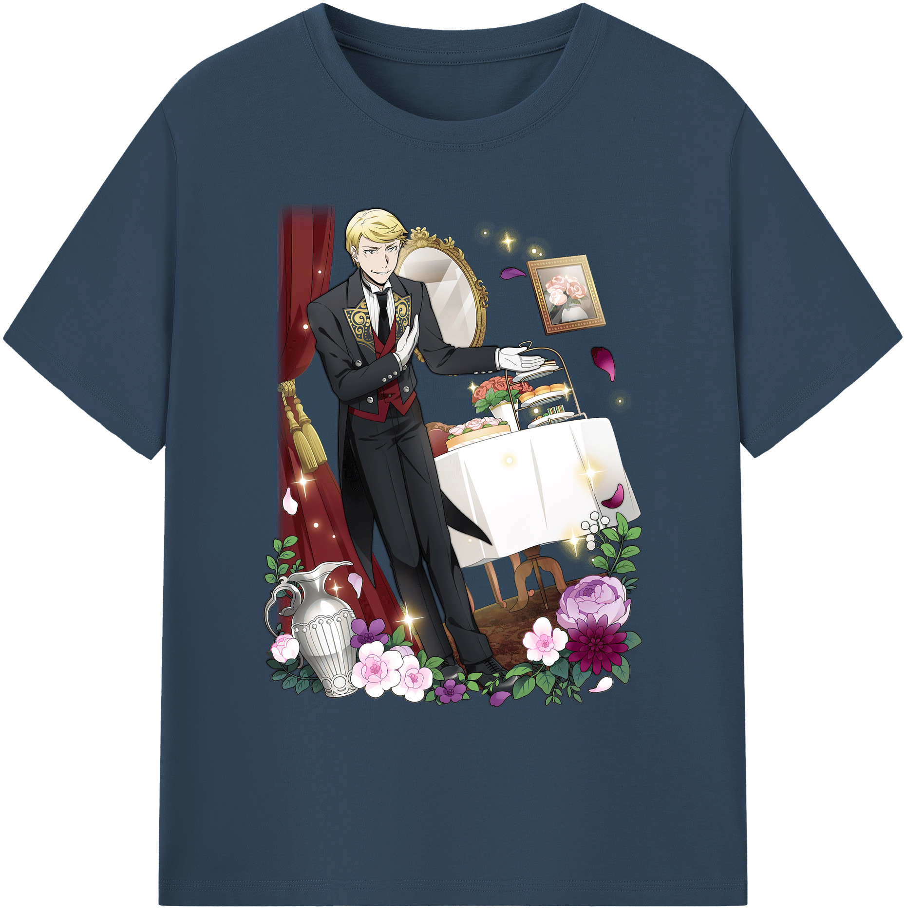 （画像用） 文豪ストレイドッグス Bungo Stray Dogs 綿100％ メンズ半袖Tシャツ｜肌触りやわらか＆通気性