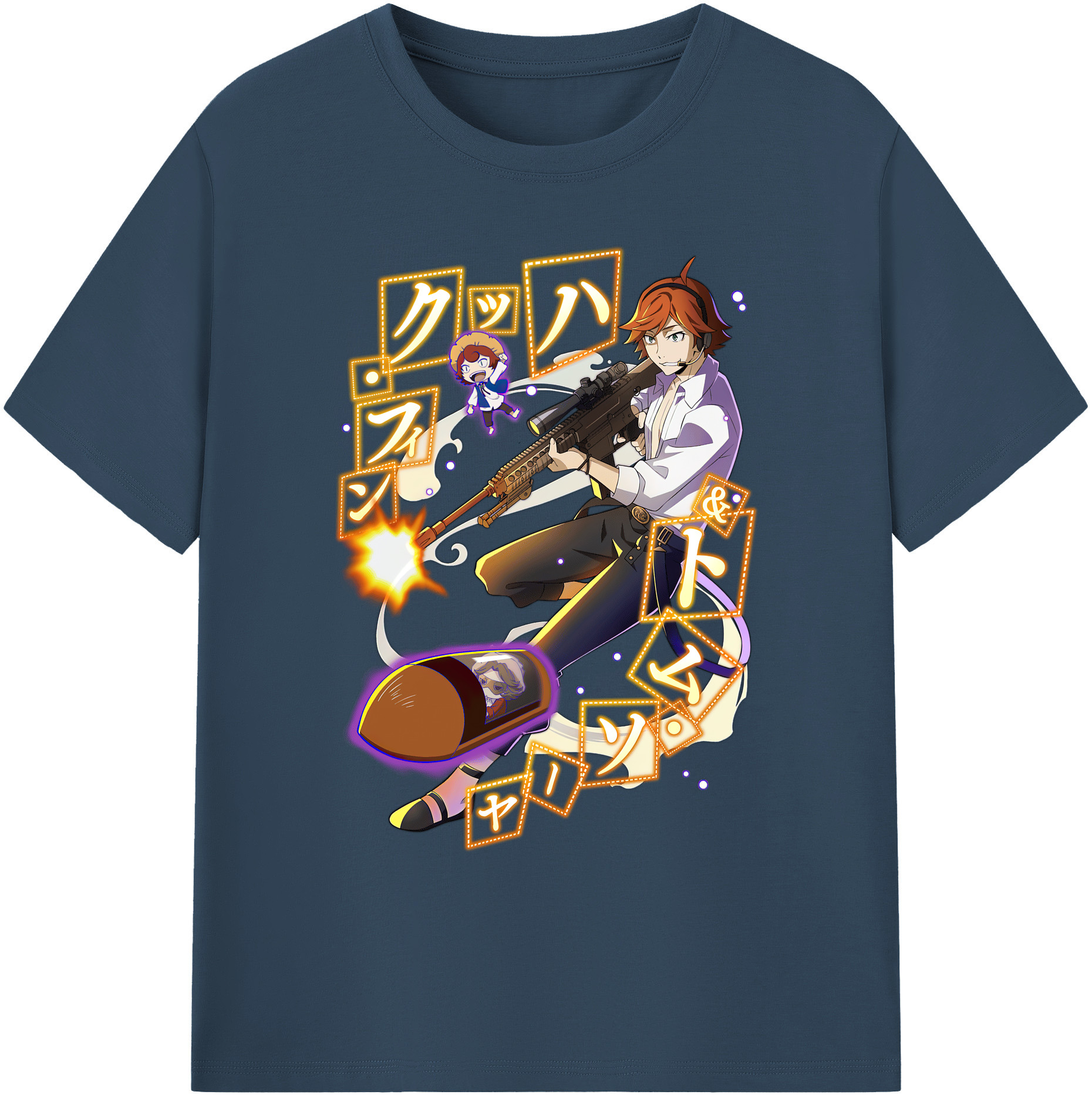 （画像用） 文豪ストレイドッグス Bungo Stray Dogs 綿100％ メンズ半袖Tシャツ｜肌触りやわらか＆通気性