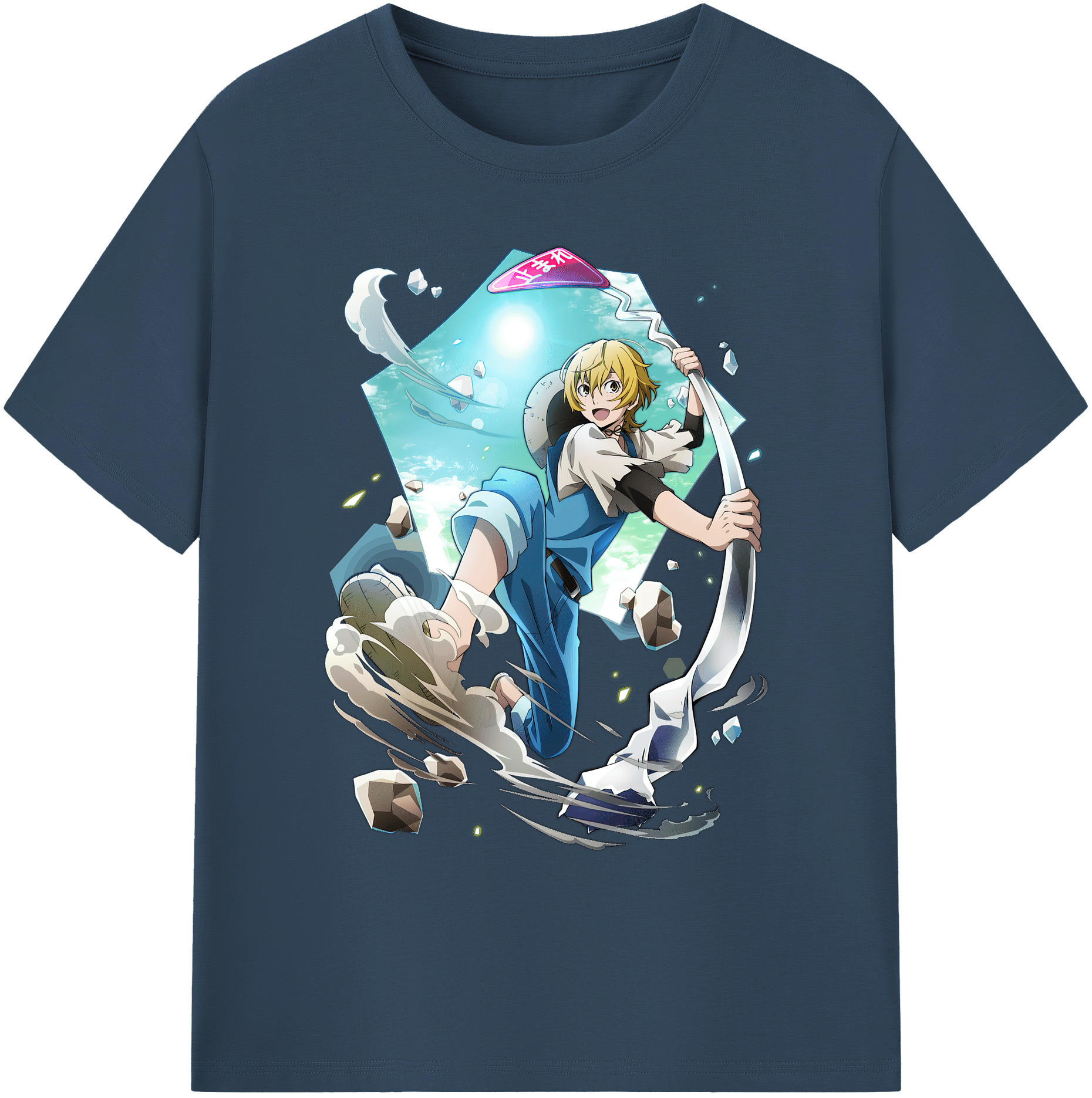 （画像用） 文豪ストレイドッグス Bungo Stray Dogs 綿100％ メンズ半袖Tシャツ｜肌触りやわらか＆通気性