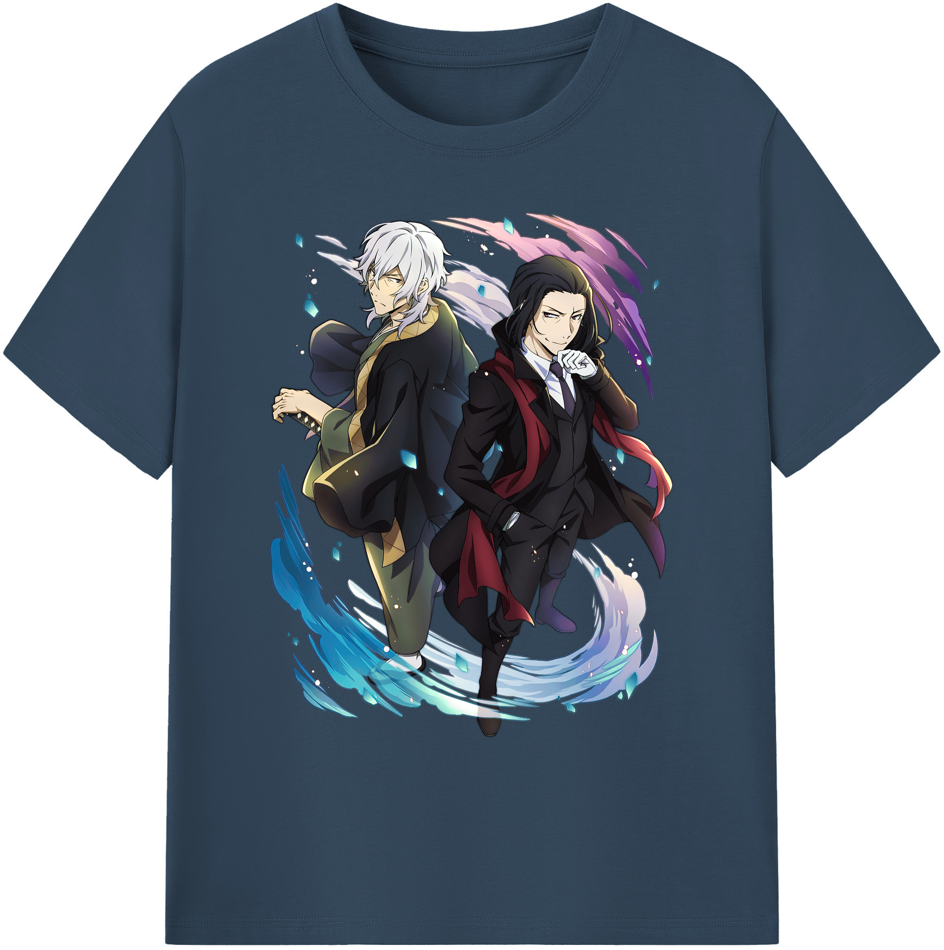 （画像用） 文豪ストレイドッグス Bungo Stray Dogs 綿100％ メンズ半袖Tシャツ｜肌触りやわらか＆通気性