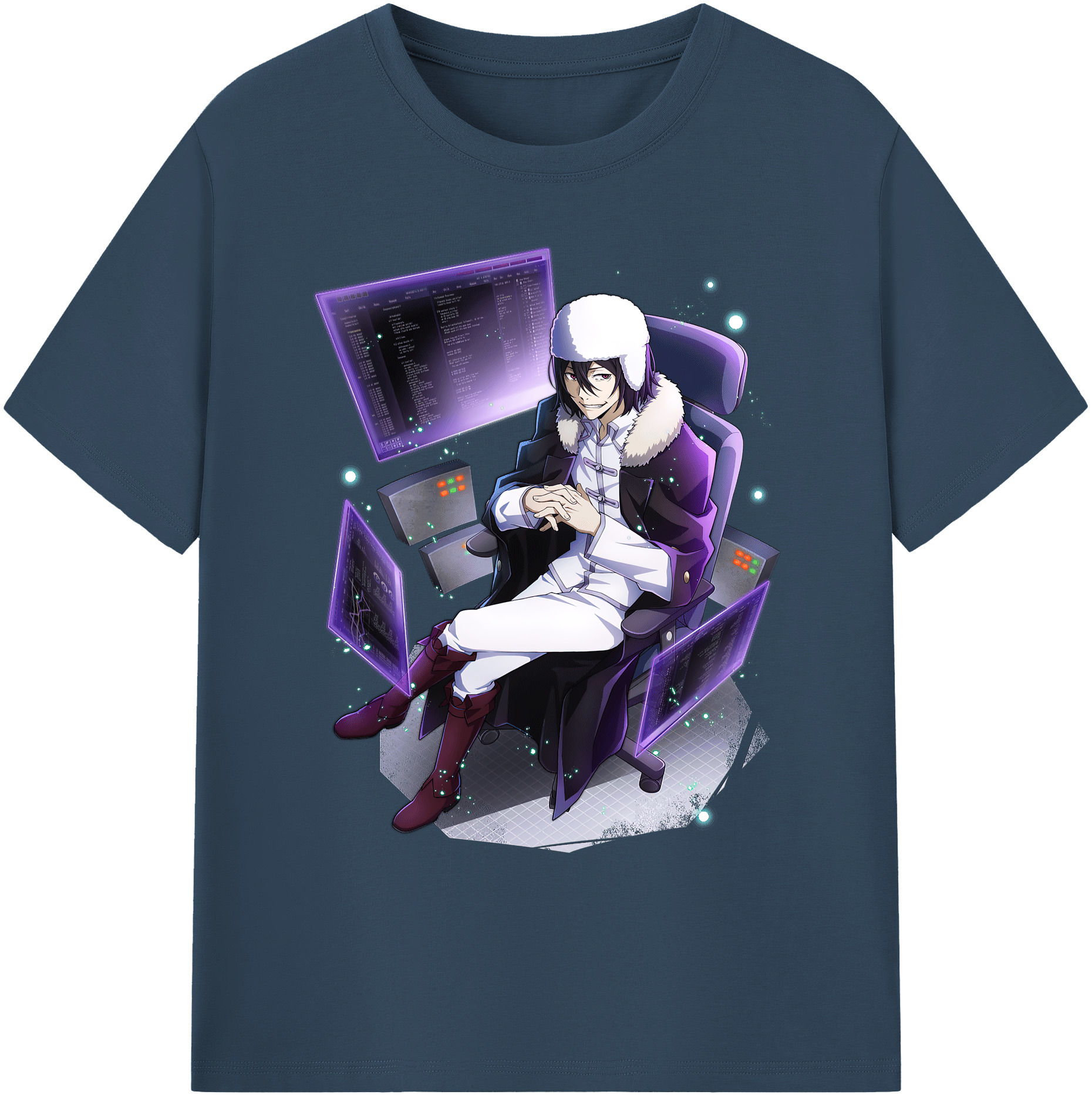 （画像用） 文豪ストレイドッグス Bungo Stray Dogs 綿100％ メンズ半袖Tシャツ｜肌触りやわらか＆通気性