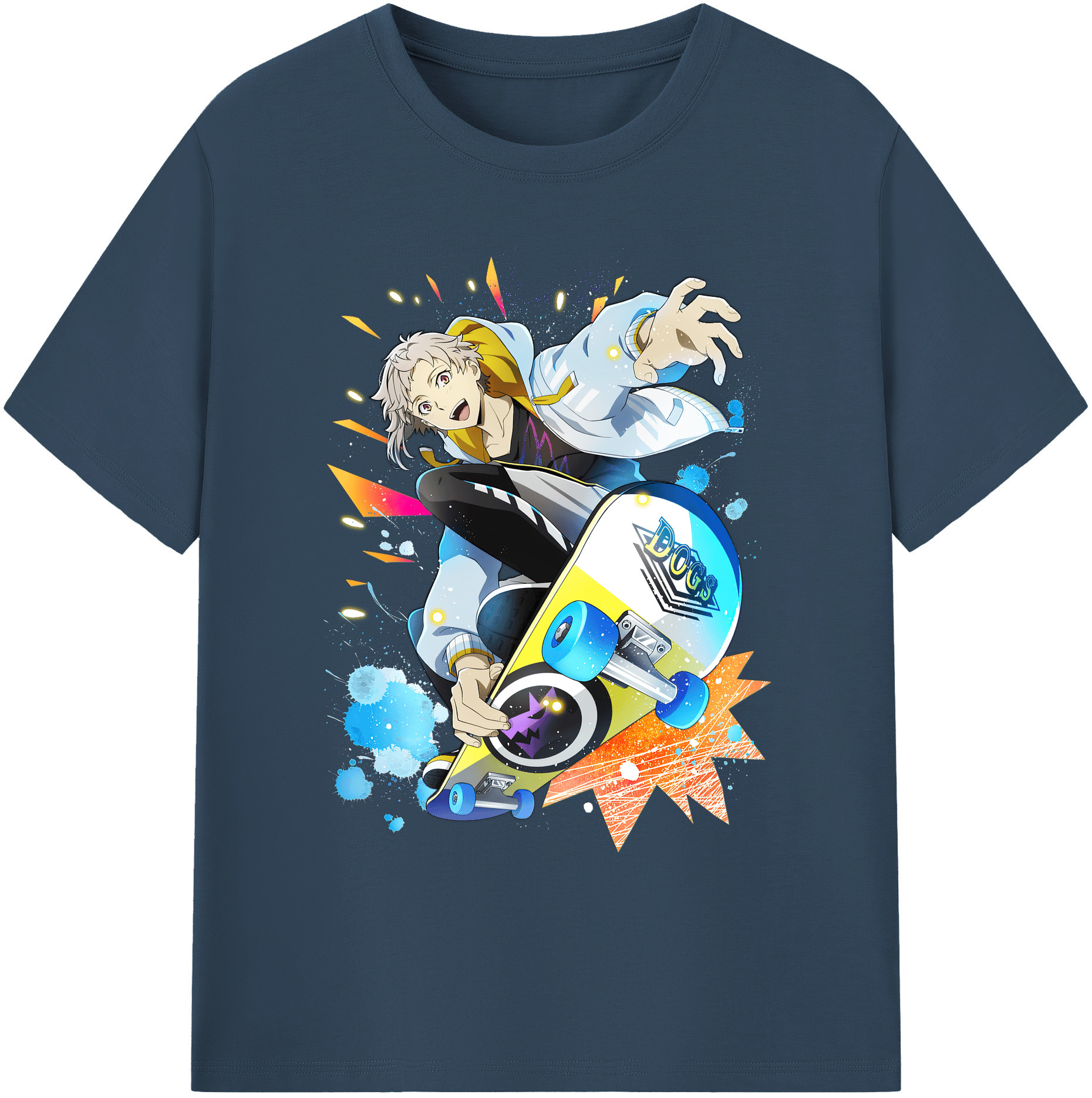 （画像用） 文豪ストレイドッグス Bungo Stray Dogs 綿100％ メンズ半袖Tシャツ｜肌触りやわらか＆通気性