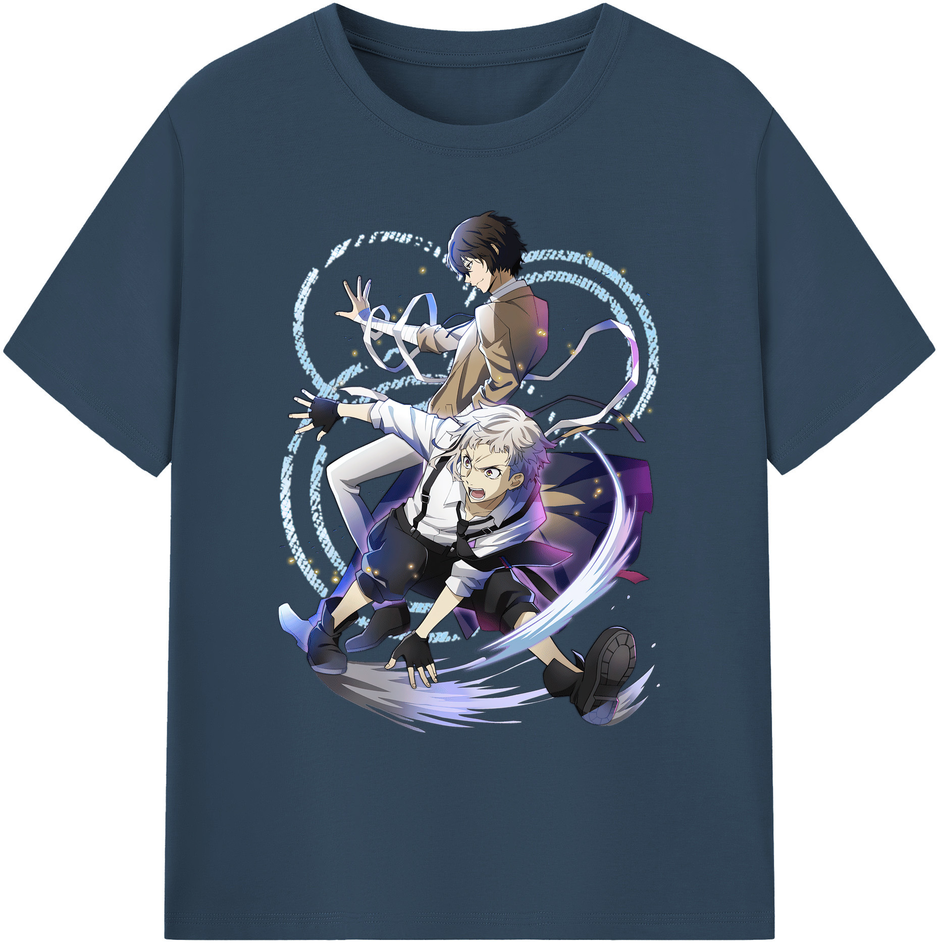 （画像用） 文豪ストレイドッグス Bungo Stray Dogs 綿100％ メンズ半袖Tシャツ｜肌触りやわらか＆通気性