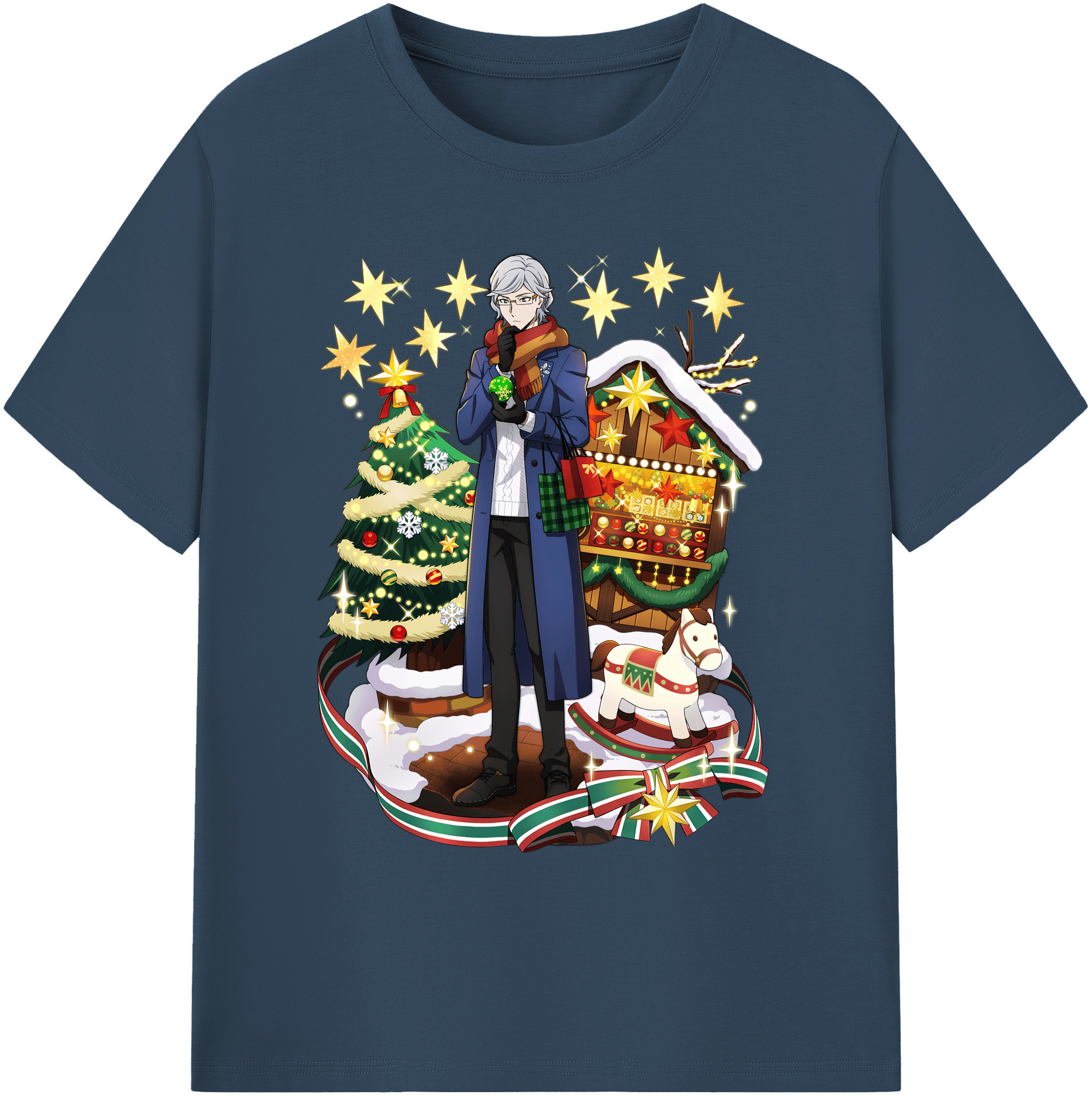 （画像用） 文豪ストレイドッグス Bungo Stray Dogs 綿100％ メンズ半袖Tシャツ｜肌触りやわらか＆通気性