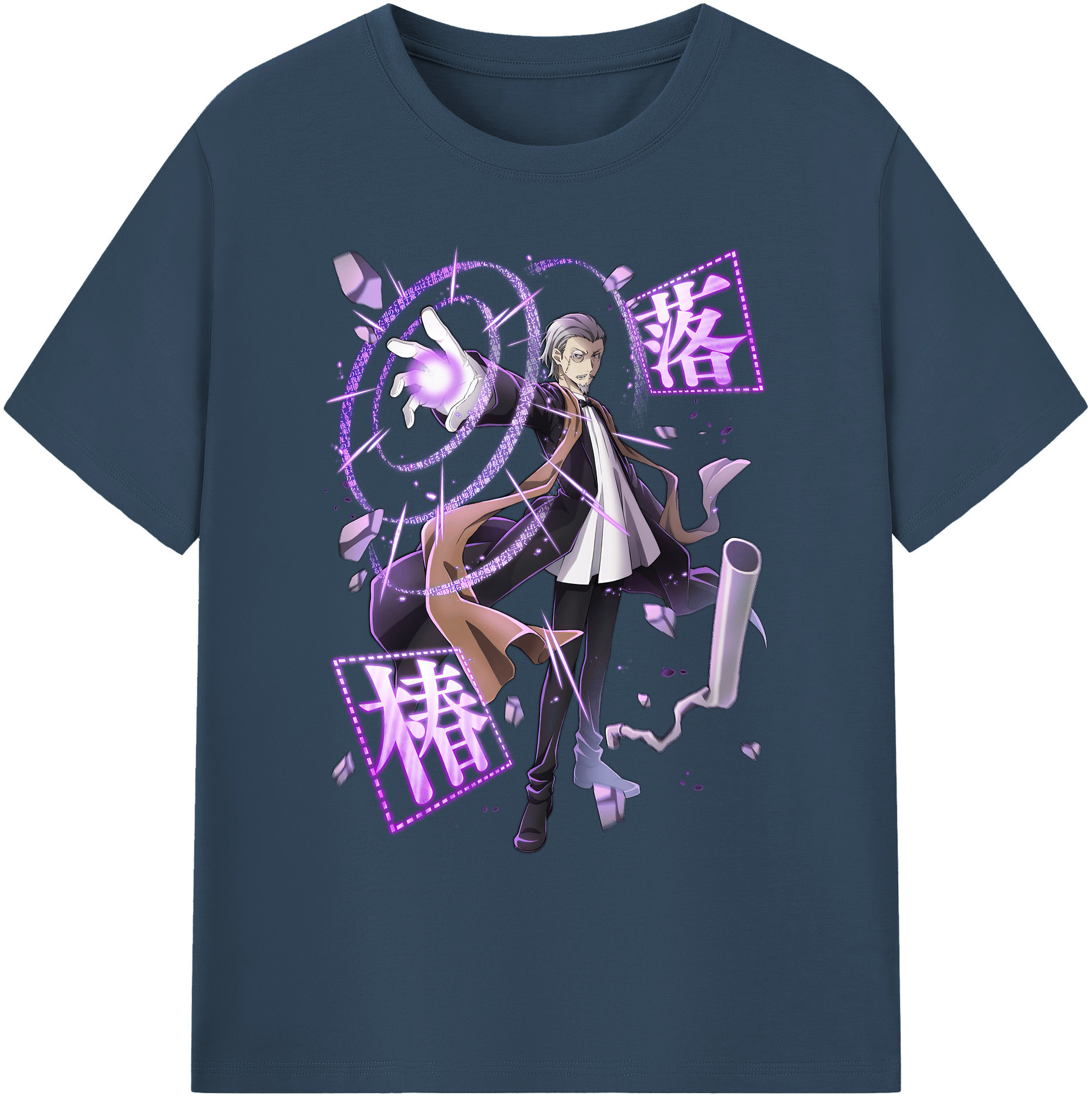 （画像用） 文豪ストレイドッグス Bungo Stray Dogs 綿100％ メンズ半袖Tシャツ｜肌触りやわらか＆通気性