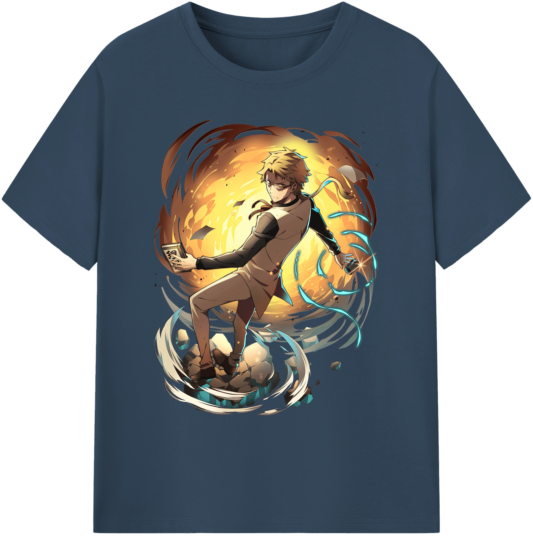 （画像用） 文豪ストレイドッグス Bungo Stray Dogs 綿100％ メンズ半袖Tシャツ｜肌触りやわらか＆通気性