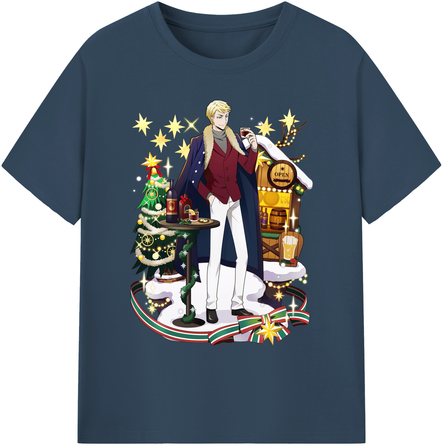 （画像用） 文豪ストレイドッグス Bungo Stray Dogs 綿100％ メンズ半袖Tシャツ｜肌触りやわらか＆通気性