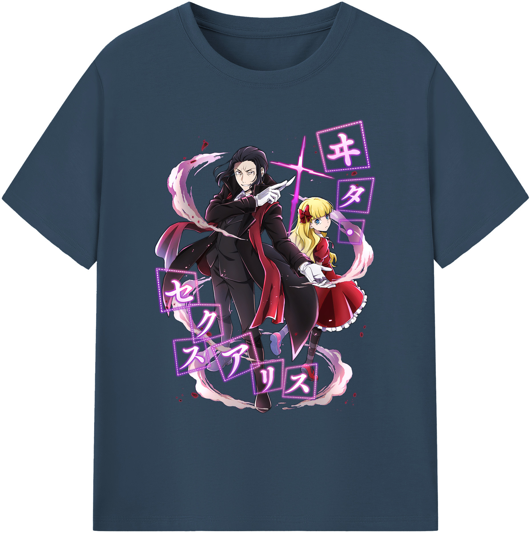 （画像用） 文豪ストレイドッグス Bungo Stray Dogs 綿100％ メンズ半袖Tシャツ｜肌触りやわらか＆通気性