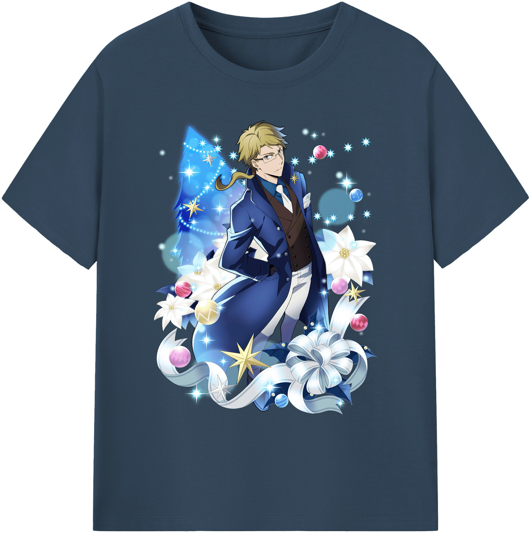 （画像用） 文豪ストレイドッグス Bungo Stray Dogs 綿100％ メンズ半袖Tシャツ｜肌触りやわらか＆通気性