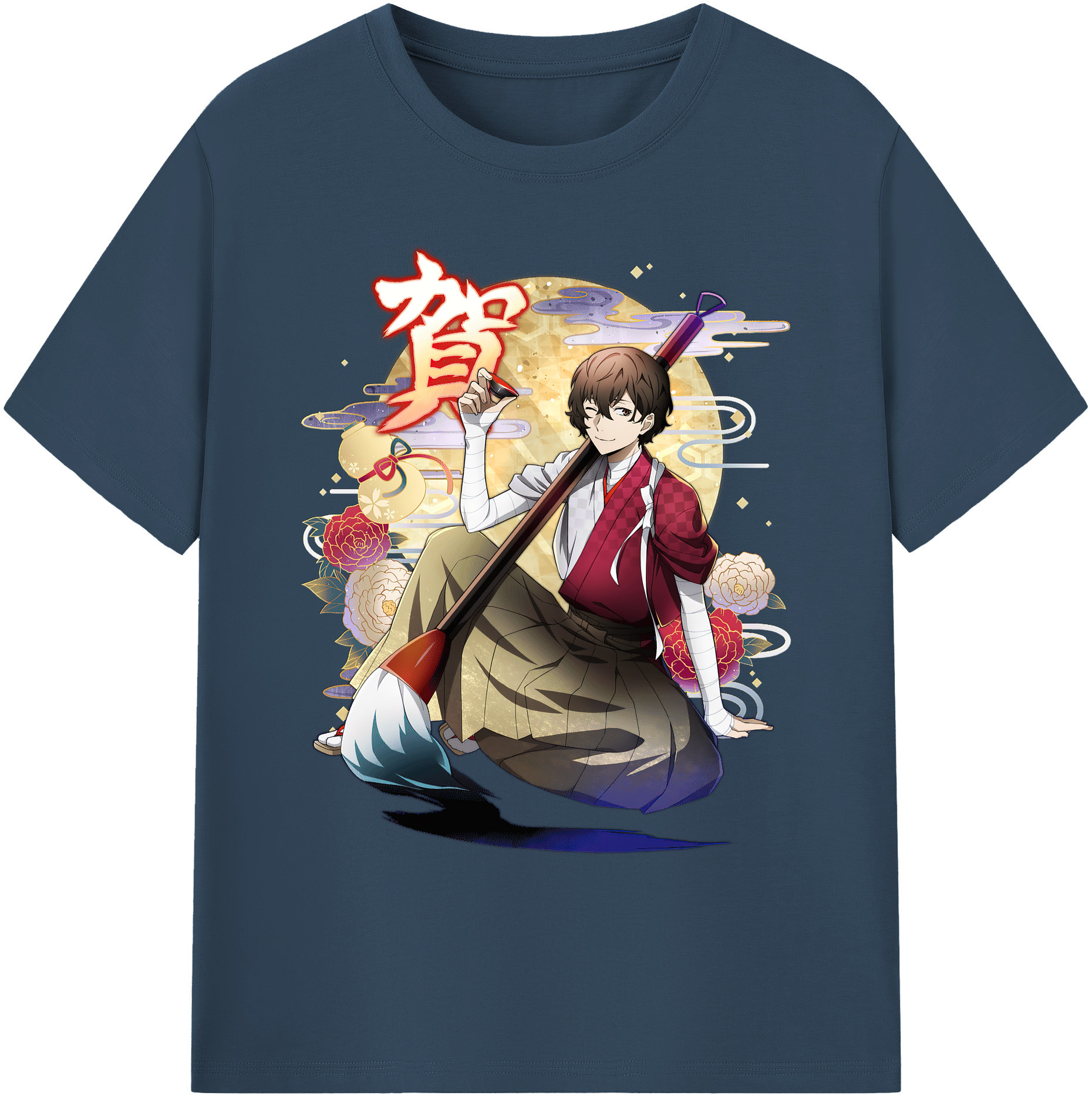 （画像用） 文豪ストレイドッグス Bungo Stray Dogs 綿100％ メンズ半袖Tシャツ｜肌触りやわらか＆通気性