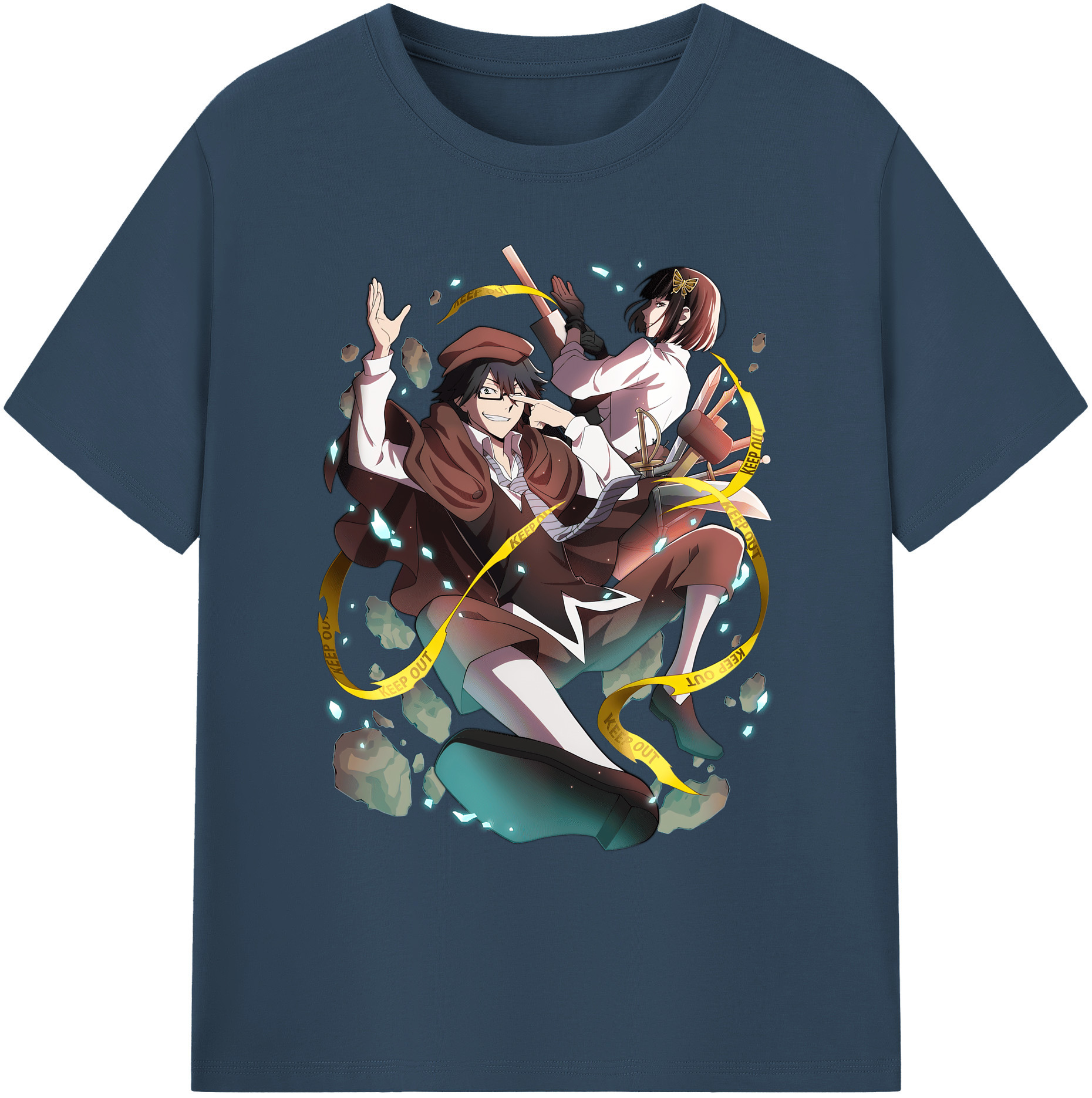 （画像用） 文豪ストレイドッグス Bungo Stray Dogs 綿100％ メンズ半袖Tシャツ｜肌触りやわらか＆通気性