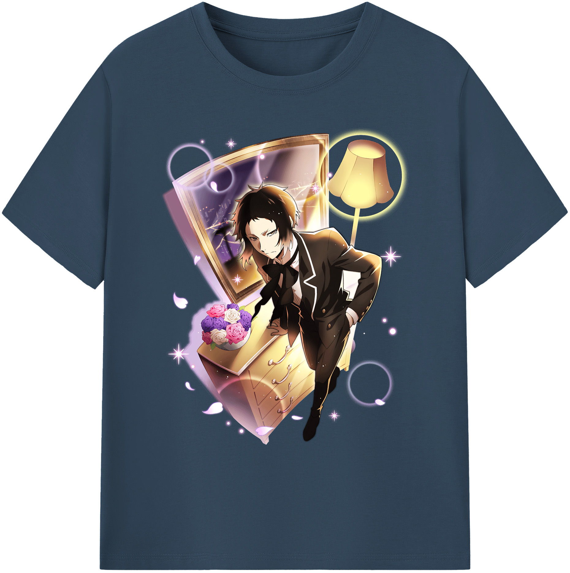 （画像用） 文豪ストレイドッグス Bungo Stray Dogs 綿100％ メンズ半袖Tシャツ｜肌触りやわらか＆通気性