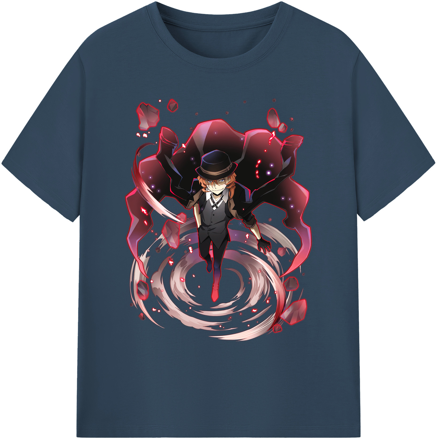（画像用） 文豪ストレイドッグス Bungo Stray Dogs 綿100％ メンズ半袖Tシャツ｜肌触りやわらか＆通気性