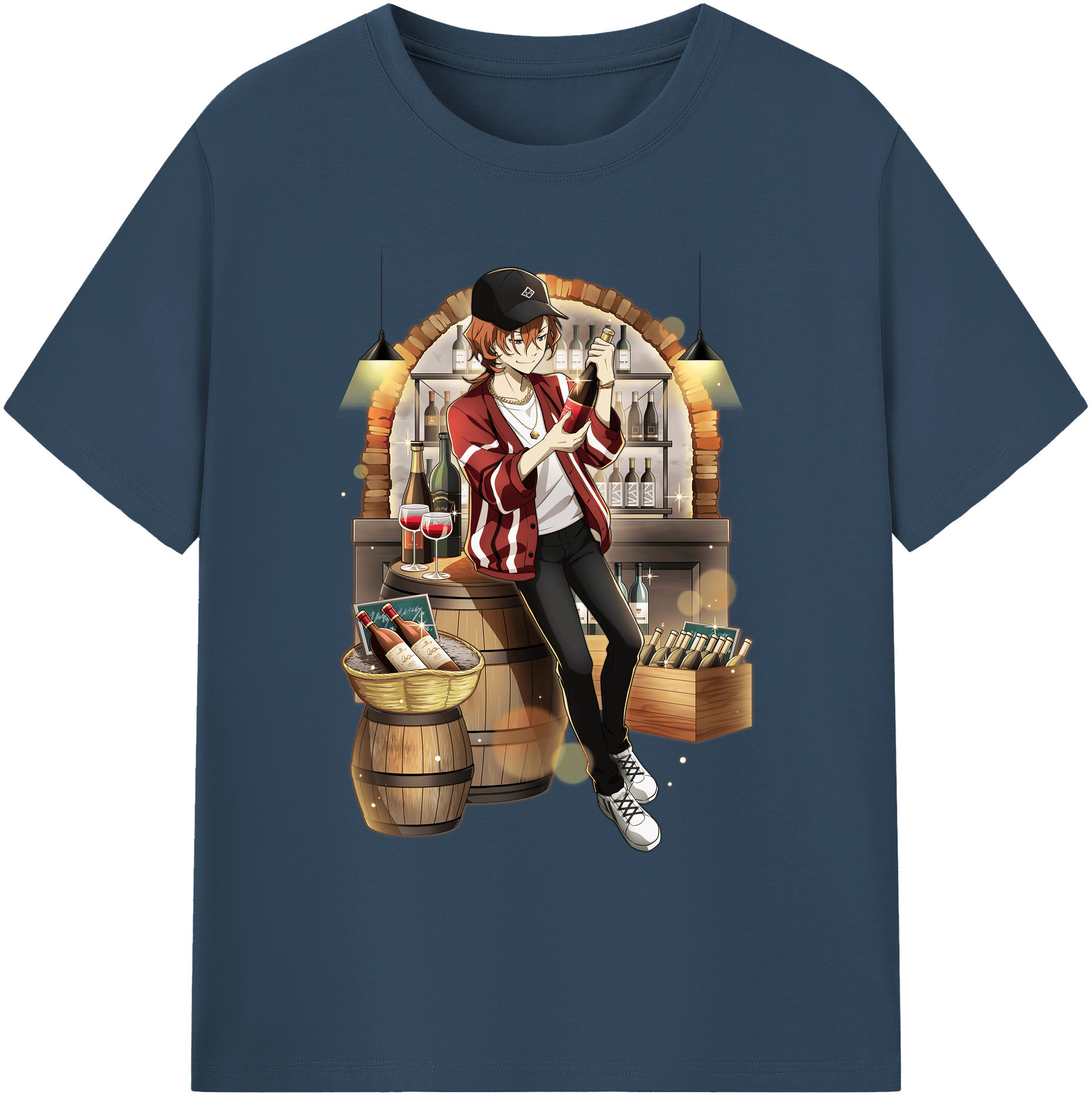 （画像用） 文豪ストレイドッグス Bungo Stray Dogs 綿100％ メンズ半袖Tシャツ｜肌触りやわらか＆通気性