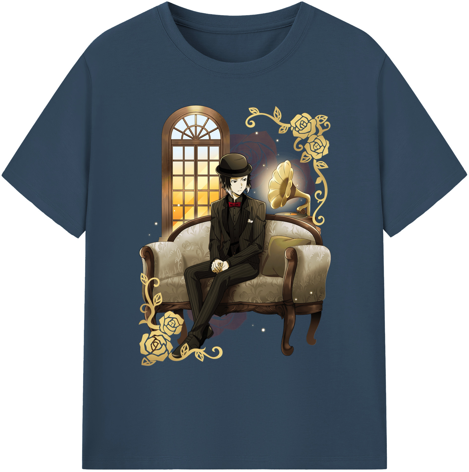（画像用） 文豪ストレイドッグス Bungo Stray Dogs 綿100％ メンズ半袖Tシャツ｜肌触りやわらか＆通気性