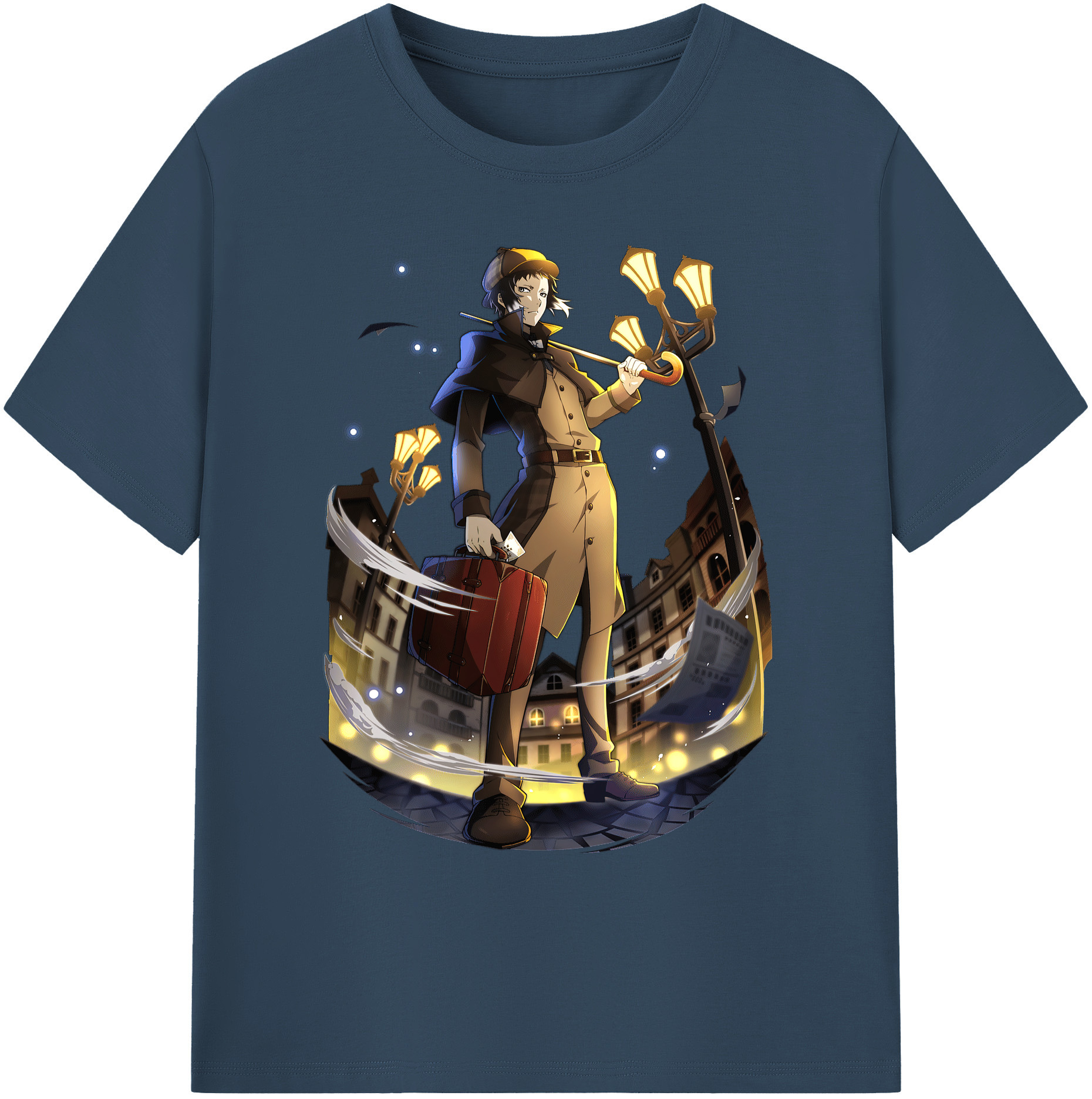 （画像用） 文豪ストレイドッグス Bungo Stray Dogs 綿100％ メンズ半袖Tシャツ｜肌触りやわらか＆通気性