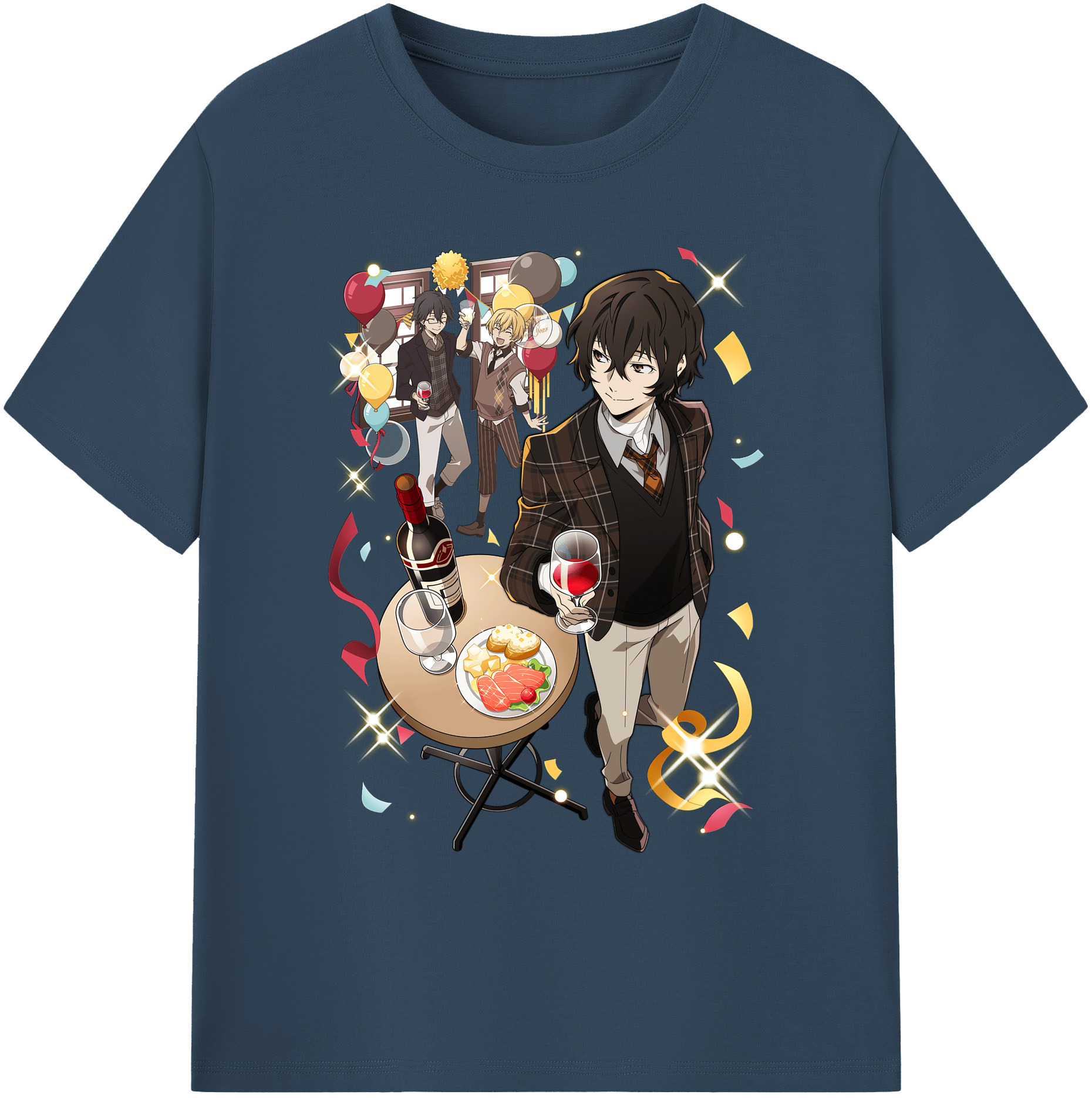 （画像用） 文豪ストレイドッグス Bungo Stray Dogs 綿100％ メンズ半袖Tシャツ｜肌触りやわらか＆通気性