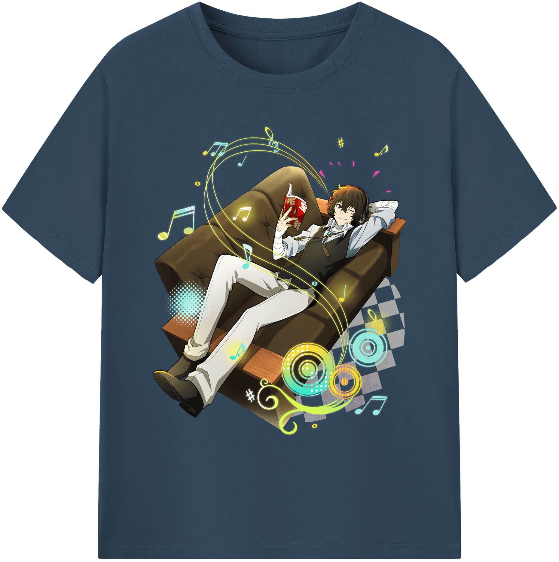（画像用） 文豪ストレイドッグス Bungo Stray Dogs 綿100％ メンズ半袖Tシャツ｜肌触りやわらか＆通気性