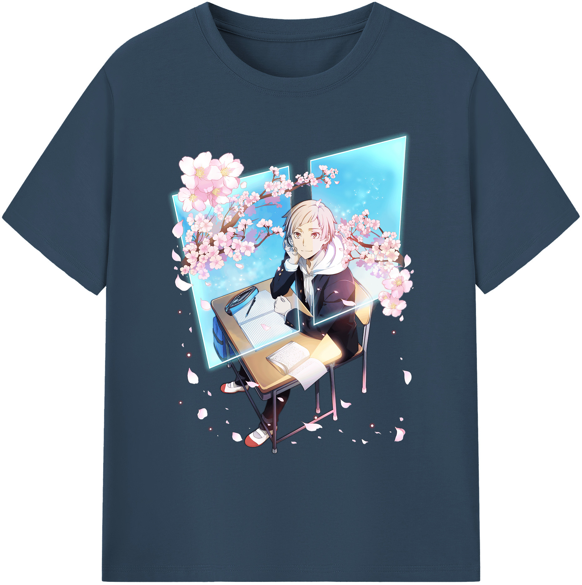 （画像用） 文豪ストレイドッグス Bungo Stray Dogs 綿100％ メンズ半袖Tシャツ｜肌触りやわらか＆通気性