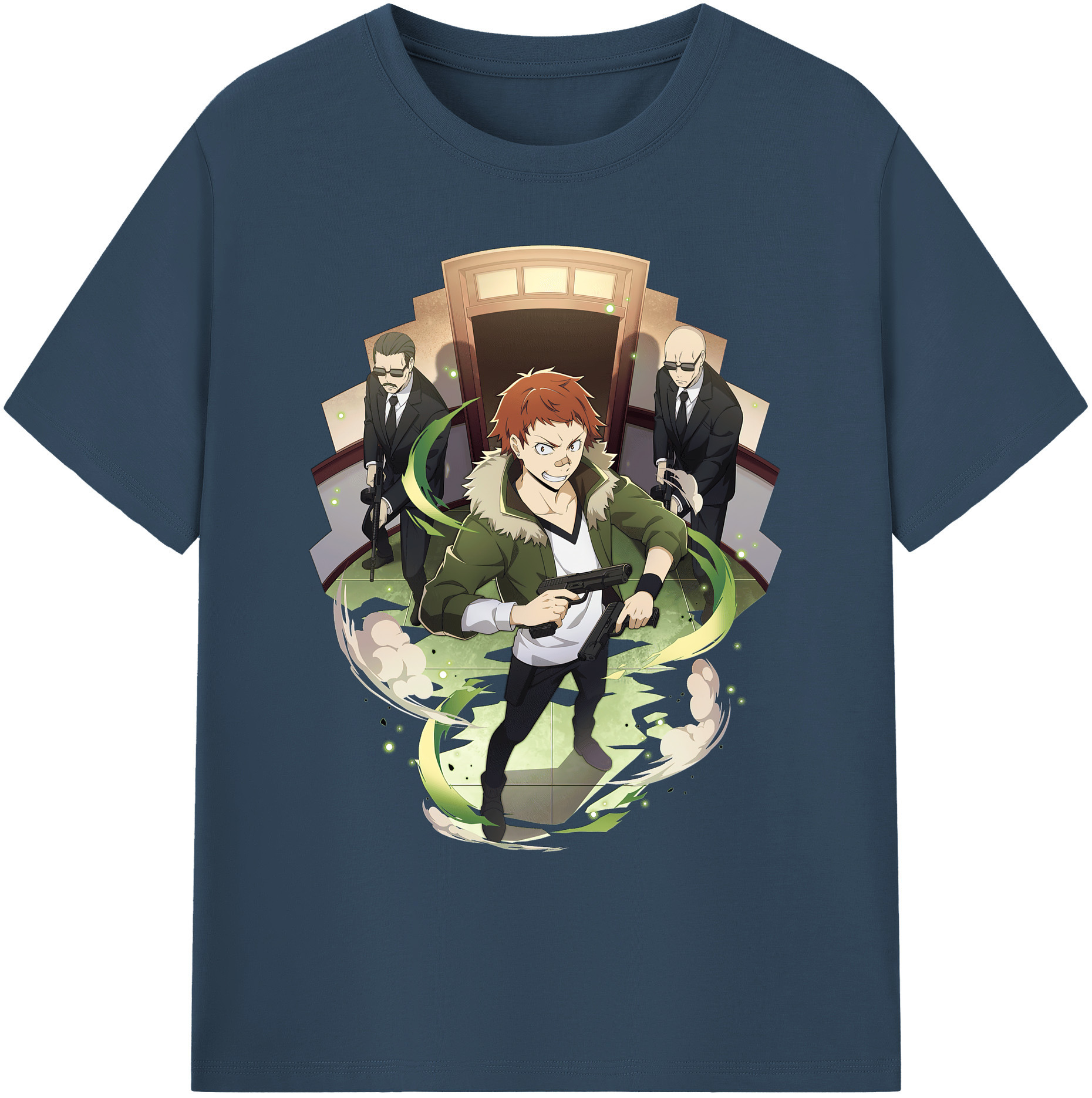 （画像用） 文豪ストレイドッグス Bungo Stray Dogs 綿100％ メンズ半袖Tシャツ｜肌触りやわらか＆通気性