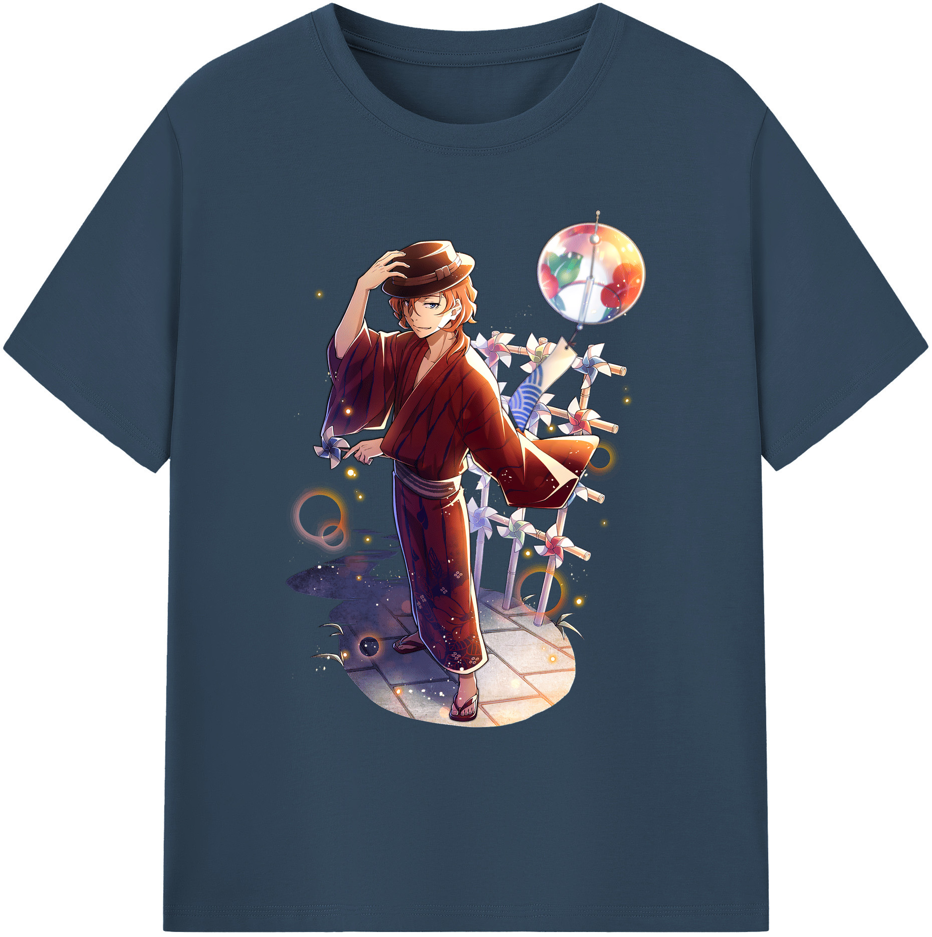 （画像用） 文豪ストレイドッグス Bungo Stray Dogs 綿100％ メンズ半袖Tシャツ｜肌触りやわらか＆通気性