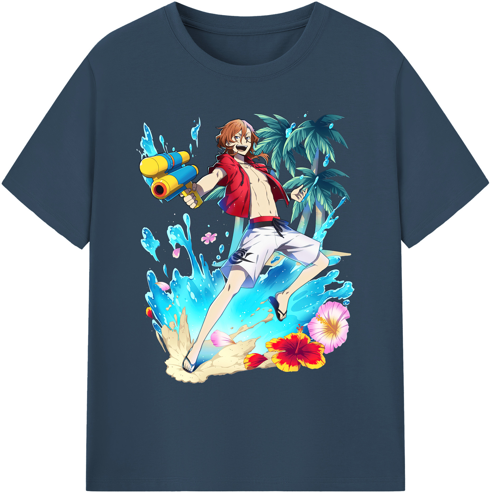 （画像用） 文豪ストレイドッグス Bungo Stray Dogs 綿100％ メンズ半袖Tシャツ｜肌触りやわらか＆通気性