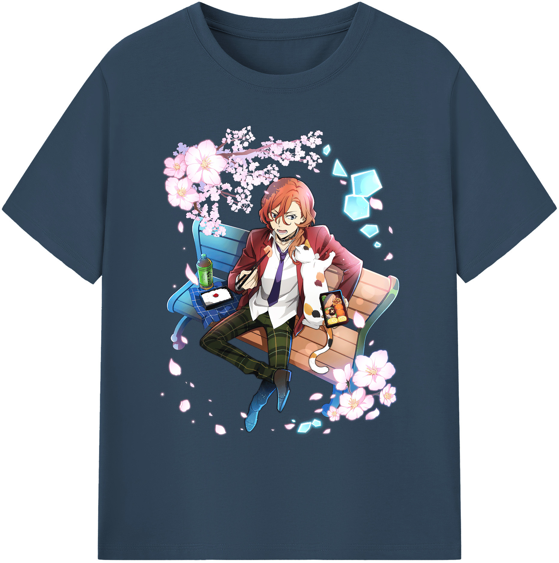（画像用） 文豪ストレイドッグス Bungo Stray Dogs 綿100％ メンズ半袖Tシャツ｜肌触りやわらか＆通気性