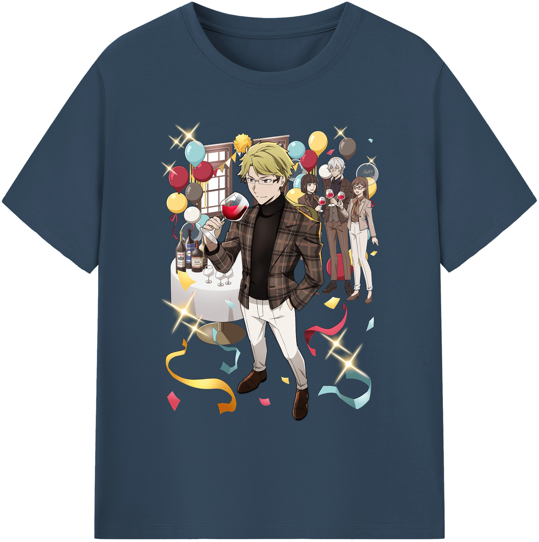 （画像用） 文豪ストレイドッグス Bungo Stray Dogs 綿100％ メンズ半袖Tシャツ｜肌触りやわらか＆通気性