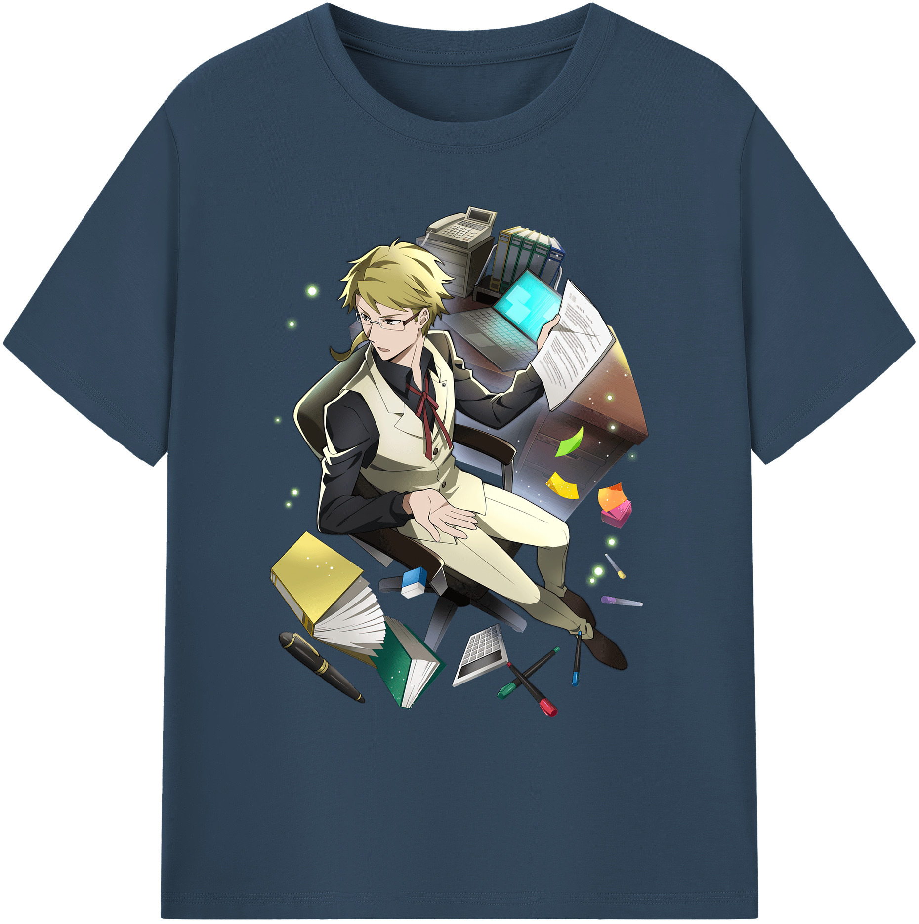 （画像用） 文豪ストレイドッグス Bungo Stray Dogs 綿100％ メンズ半袖Tシャツ｜肌触りやわらか＆通気性