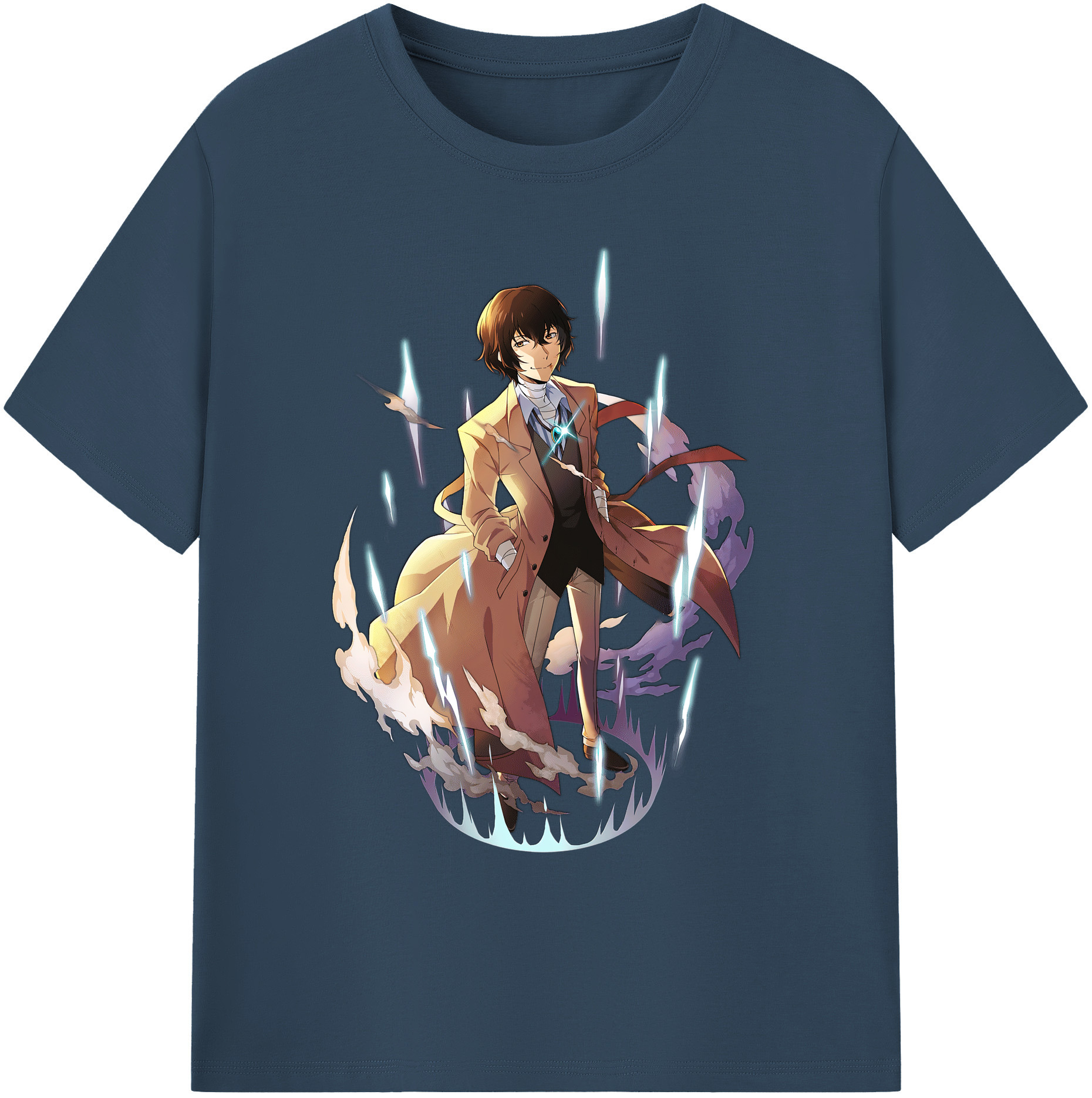 （画像用） 文豪ストレイドッグス Bungo Stray Dogs 綿100％ メンズ半袖Tシャツ｜肌触りやわらか＆通気性